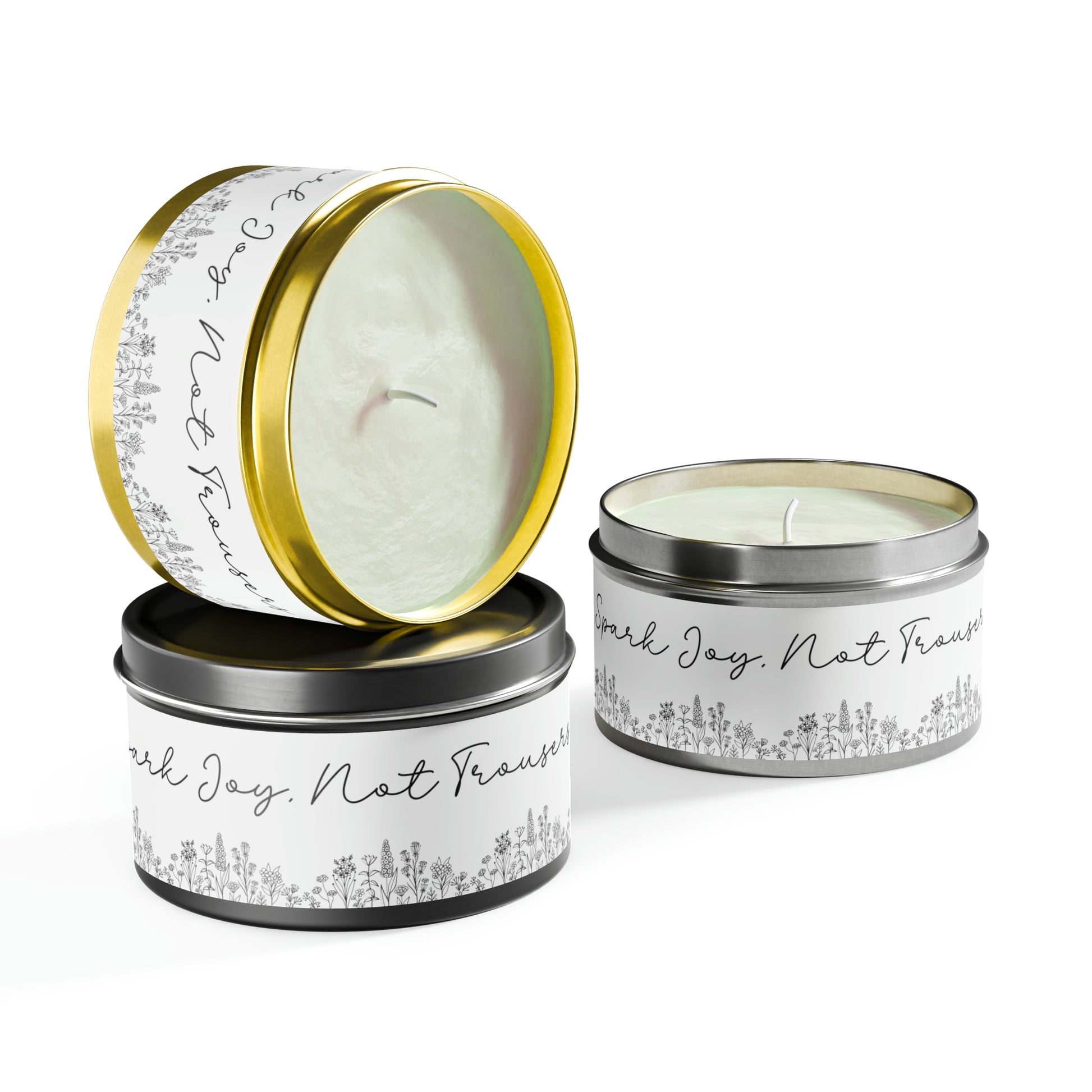 New House Bloom & Glow Elegant Floral Aromas in 4oz/8oz Tin Candles Essence of Nature Collection Unveil Serenity Romance with Exquisite Botanical Scents. Pure Harmony & Grace..