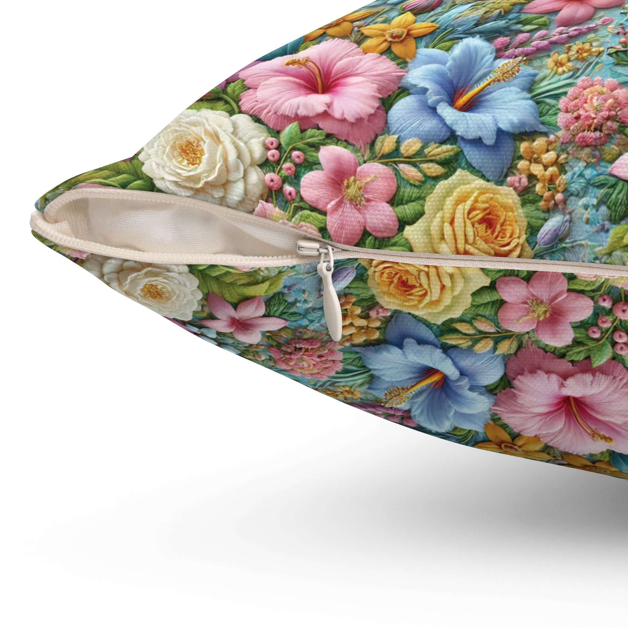 Pastel Floral Pillow Cover – Elegant Decorative Throw Cushion with Soft, Vibrant Flower Design, Perfect for Stylish Home Décor and Cozy Living Spaces - MRSBYVALLE