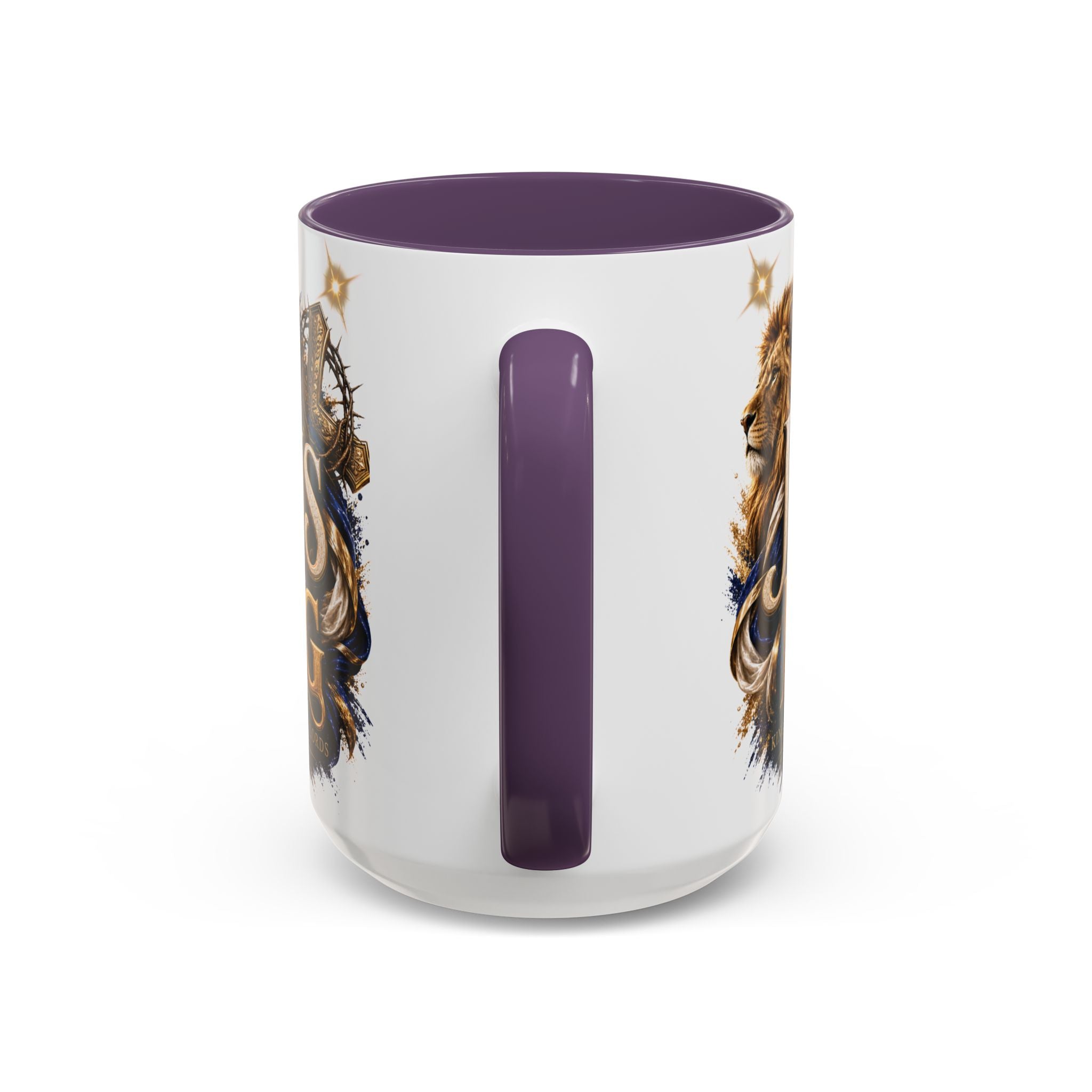 Jesus Is King Coffee Mug Christian Faith Accent Mug (11/15oz) Gift for Dad Mom