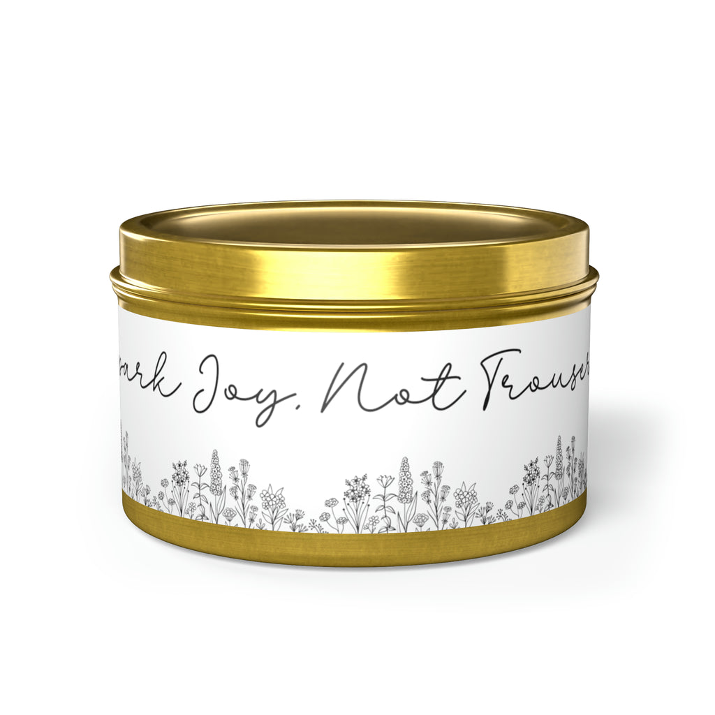New House Bloom & Glow Elegant Floral Aromas in 4oz/8oz Tin Candles Essence of Nature Collection Unveil Serenity Romance with Exquisite Botanical Scents. Pure Harmony & Grace..