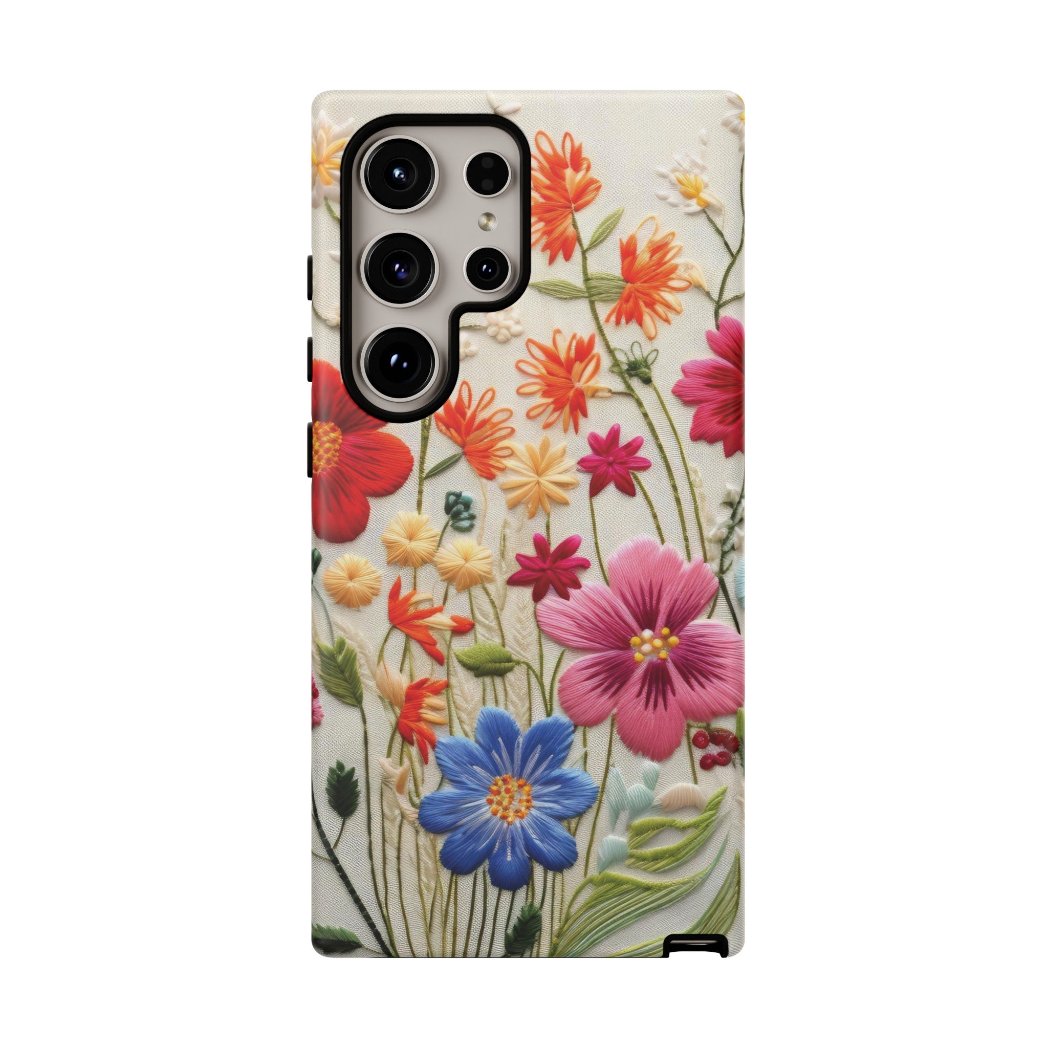3D Floral Phone Case Elegant Faux Flower Durable for iPhone Samsung Smartphone iPhone 15, 14, 13 Samsung Gift for Mom