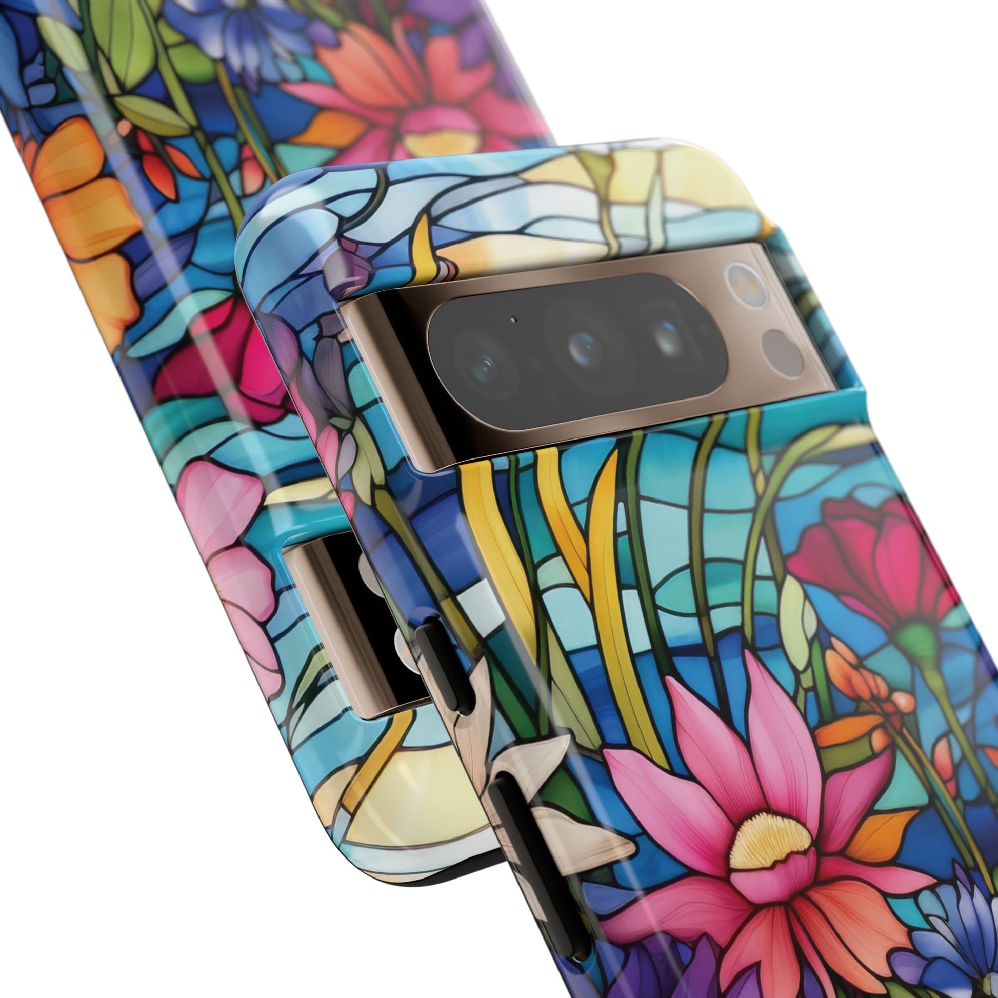 Wildflowers Stain Glass Illusion Phone Case Unique Holiday Protection for Your Device | Stylish & Durable Cover Gift for Her Phone 15, Samsung iPhone Samsung Accessory Gift for Her