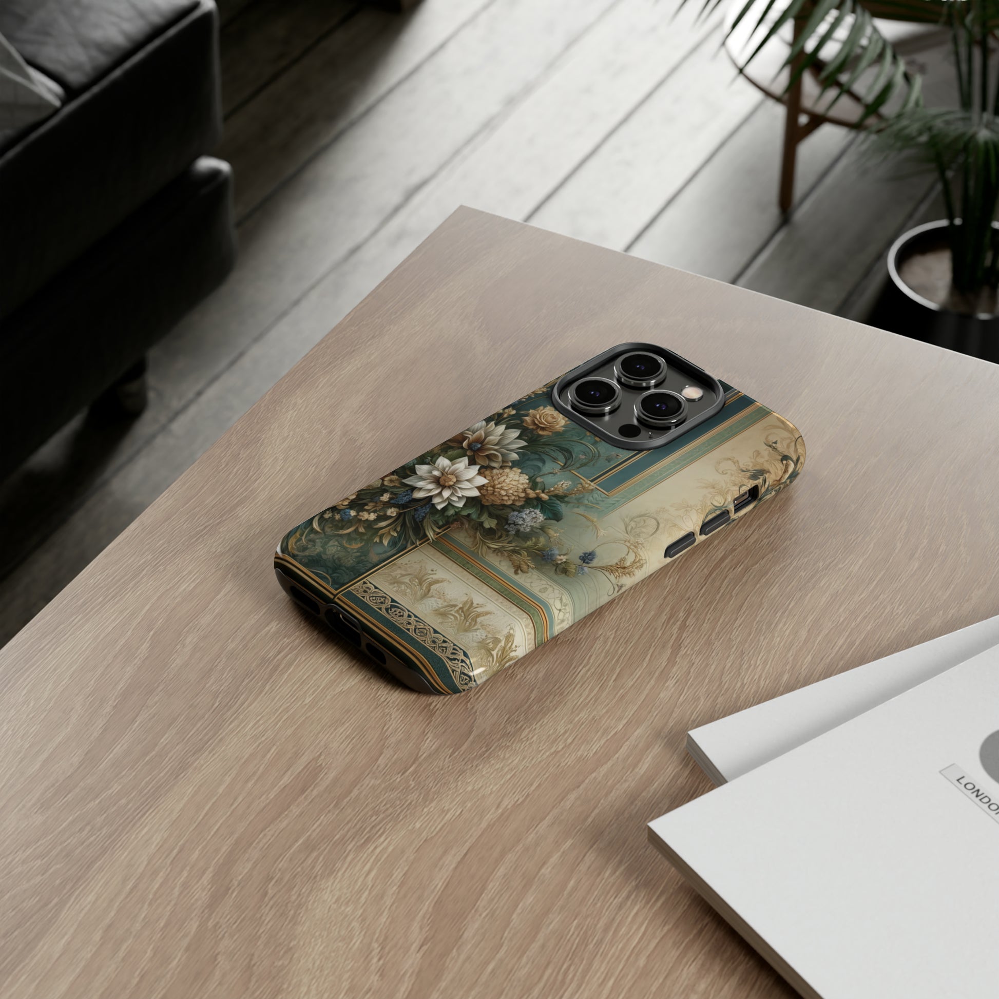 Victorian Floral Boho Luxury Phone Tough Case Floral Elegant Durable Stylish for Modern Devices iPhone 15, Samsung iPhone Samsung Accessory Gift for Her.