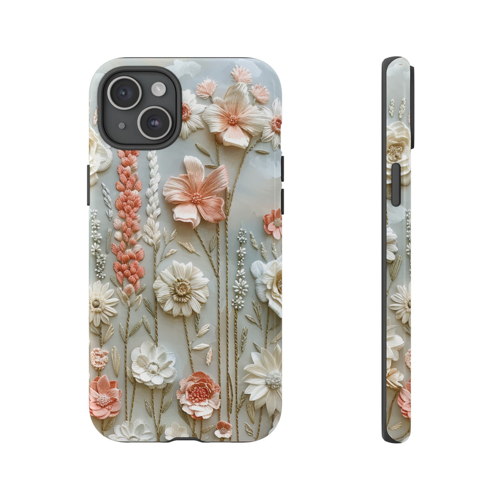 Pastel Wildflowers Protective Phone Case Gift for Her Phone 15, Samsung iPhone Samsung Gift for Her Case iPhone 15, Samsung iPhone Samsung Accessory Gift for Her