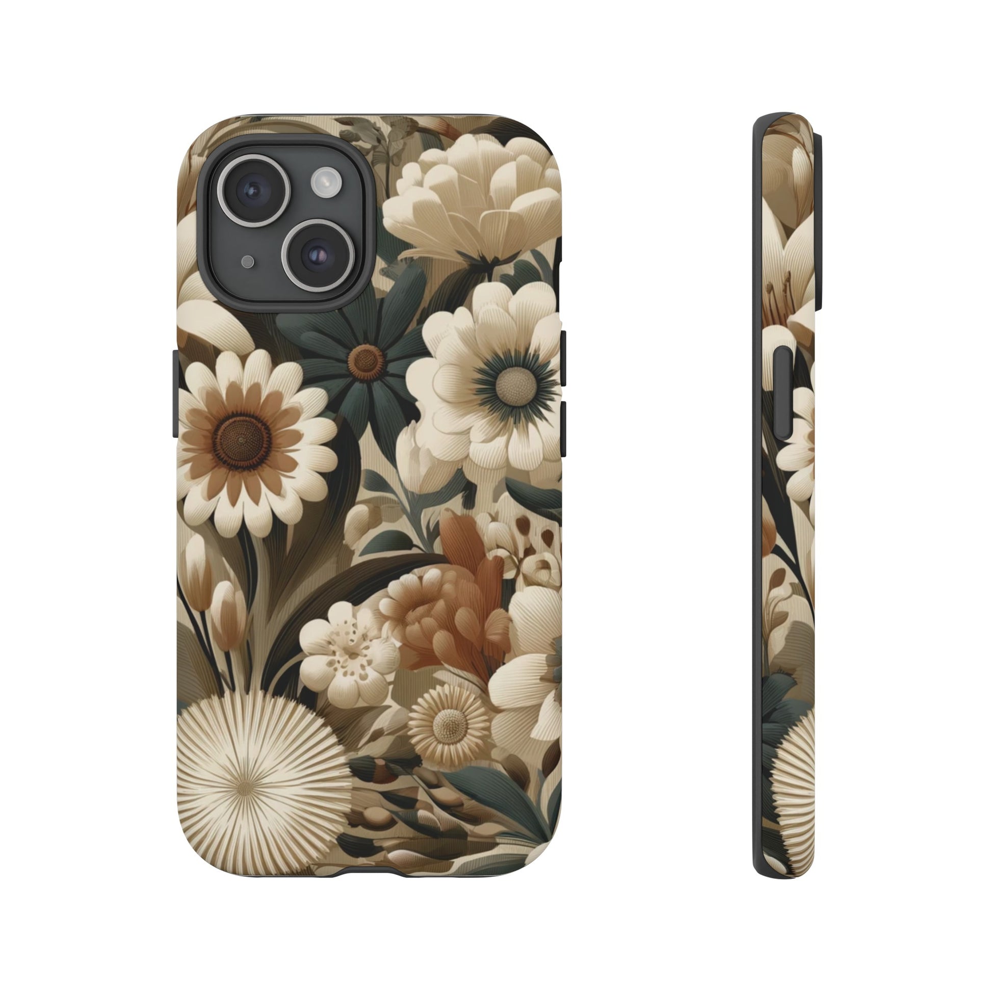 Mid-century Modern Floral Phone Case Durable for iPhone Samsung Gift iPhone 15, 14, 13 Samsung Pixel Gift for Mom Accessory Gift for Her