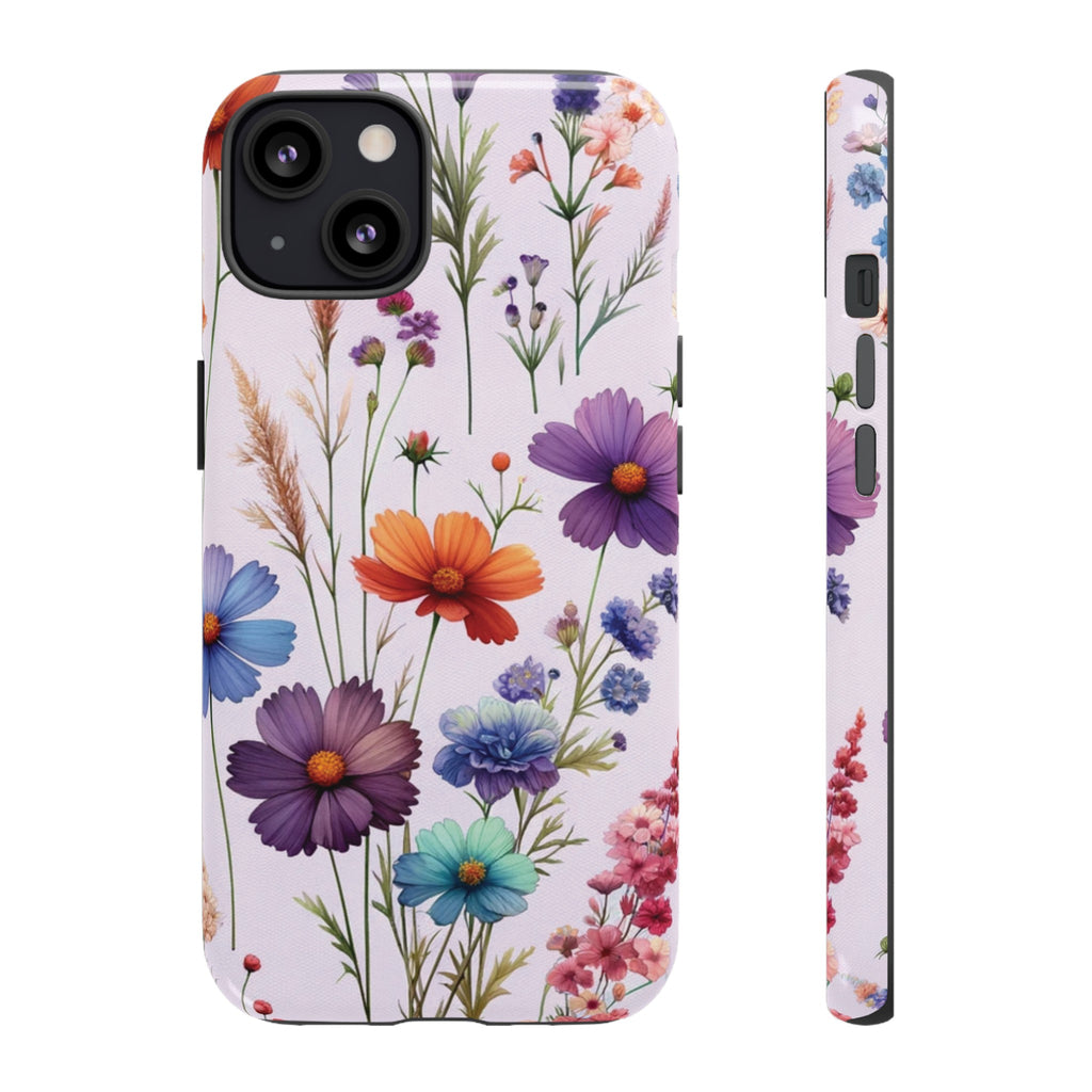Lavender Wildflowers Protective Phone Case Gift for Her Phone 15, Samsung iPhone Samsung Gift for Her Case iPhone 15, Samsung iPhone Samsung Accessory Gift for Her.