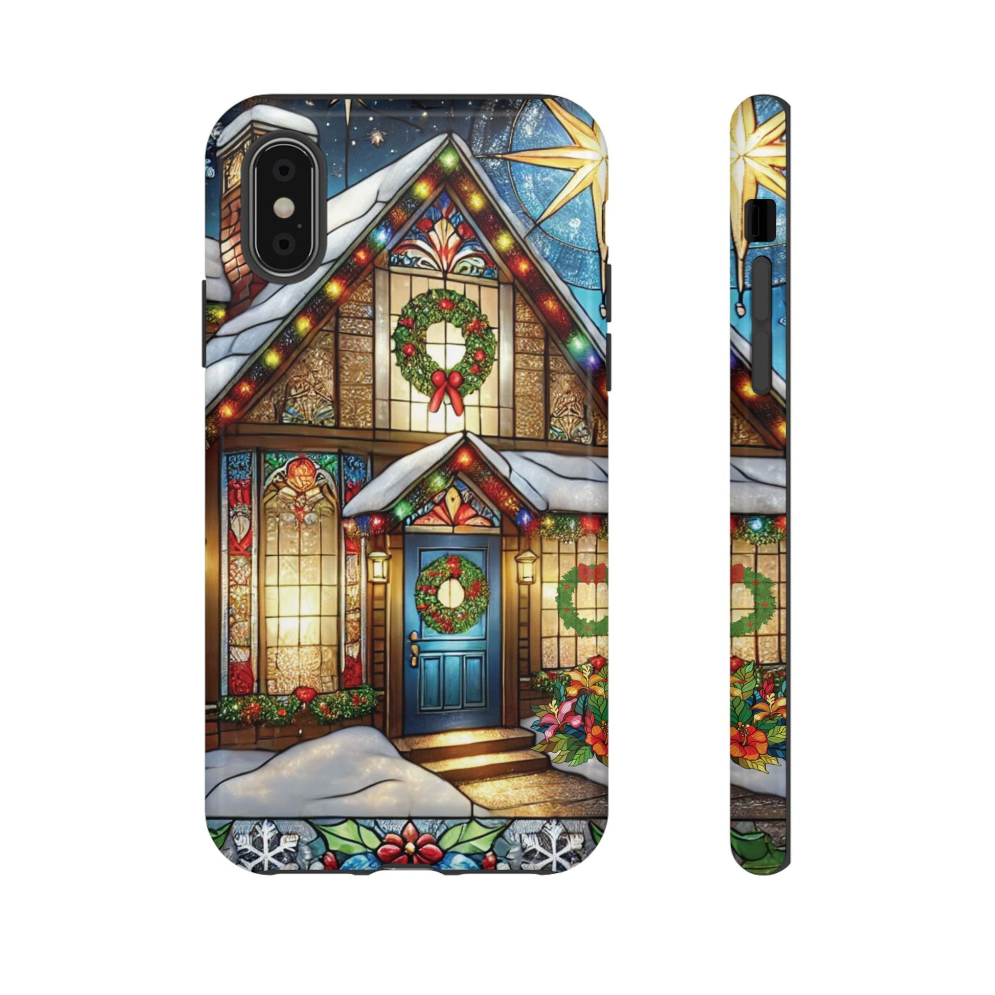 Stain Glass Christmas Phone Case Unique Holiday Protection for Your Device | Stylish & Durable Cover Gift for Her Phone 15, Samsung iPhone Samsung Accessory Gift for Her - MRSBYVALLE