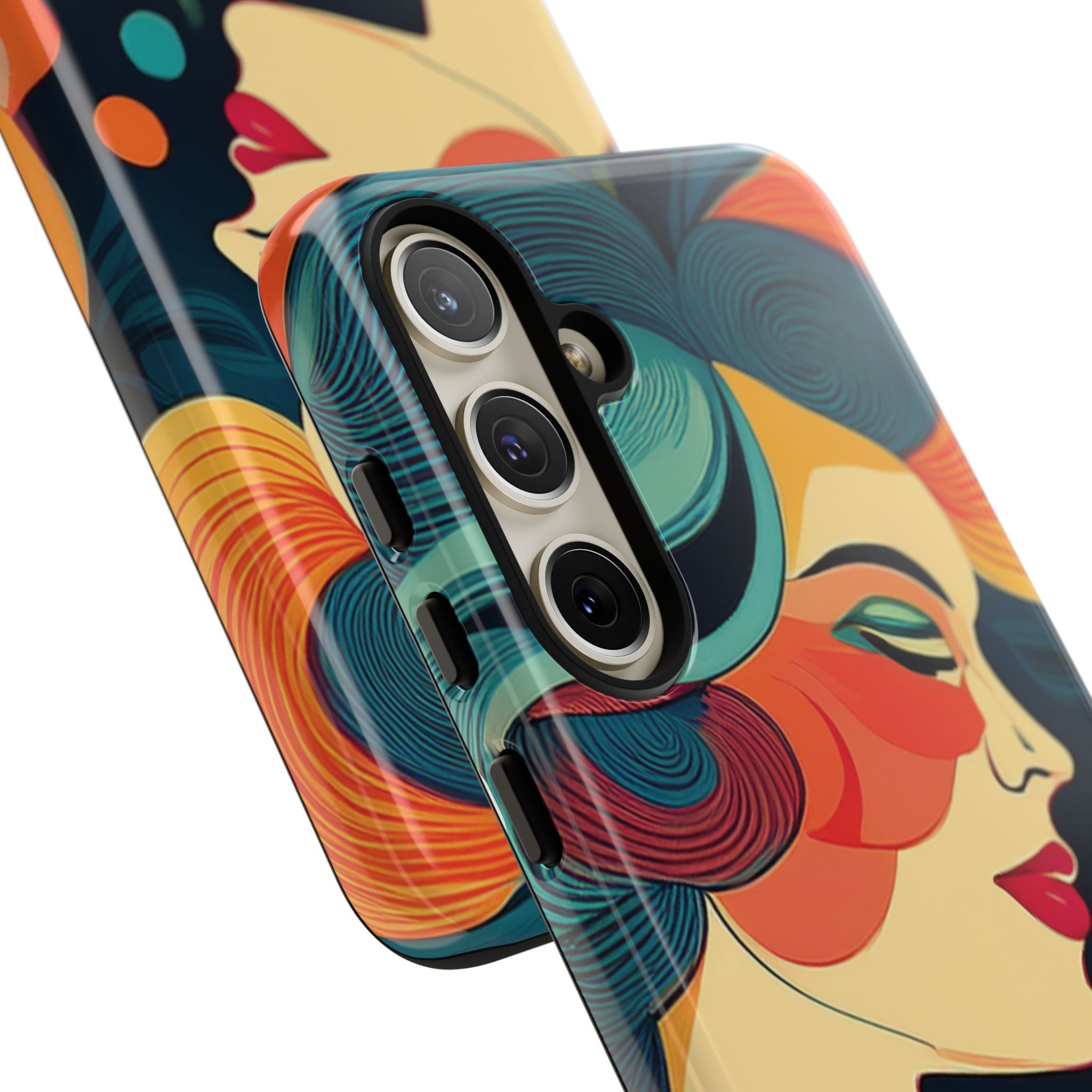Coque de Téléphone Esthétique Années 50 Rétro Design d'Inspiration Vintage aux Couleurs Pastel Housse Style Mid-Century pour Modèles iPhone et Samsung Galaxy