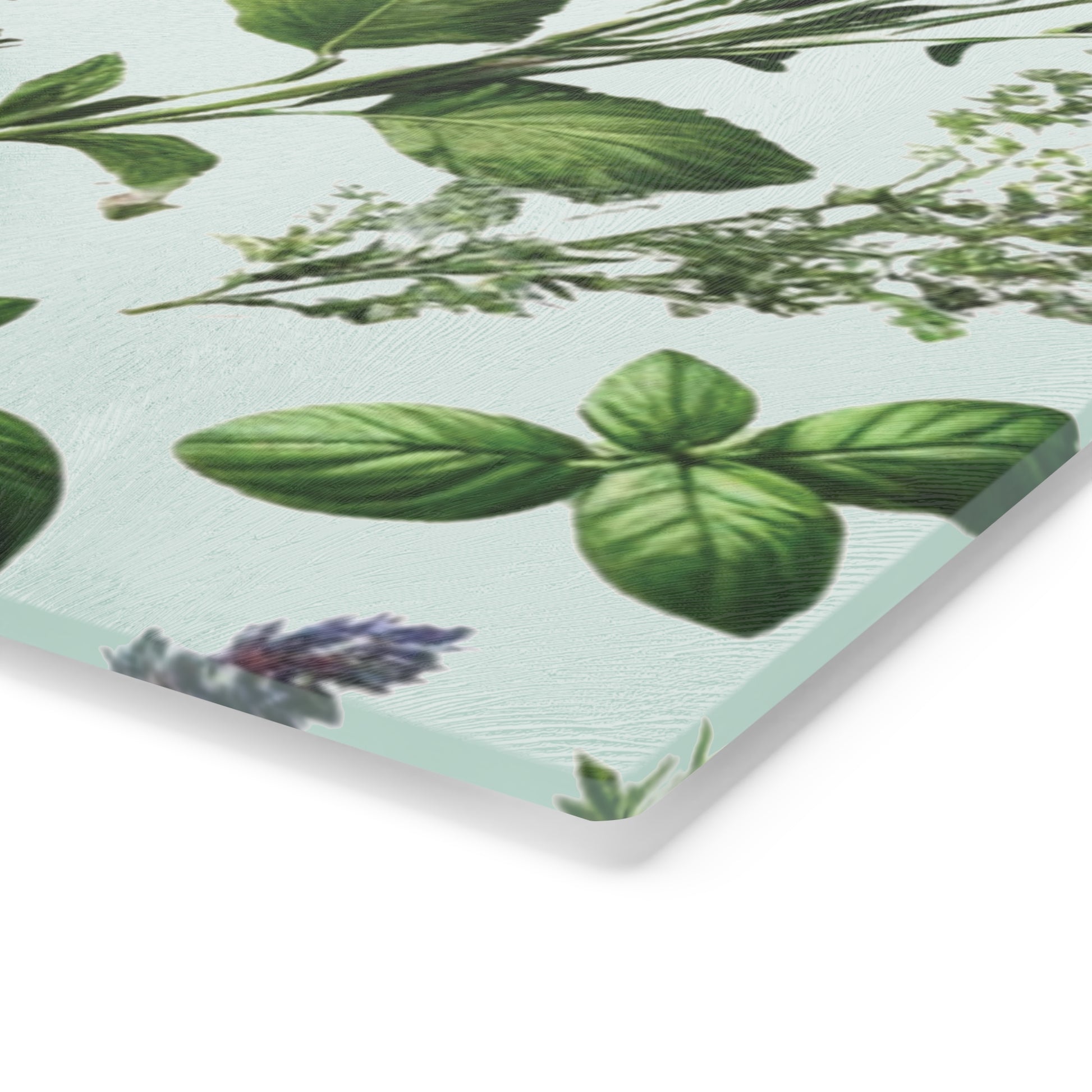 Herb Garden Tempered Glass Cutting Board | Durable, Heat-Resistant Surface with Realistic Herb Design | Perfect for Kitchen Prep, Chopping, and Serving with Style - MRSBYVALLE