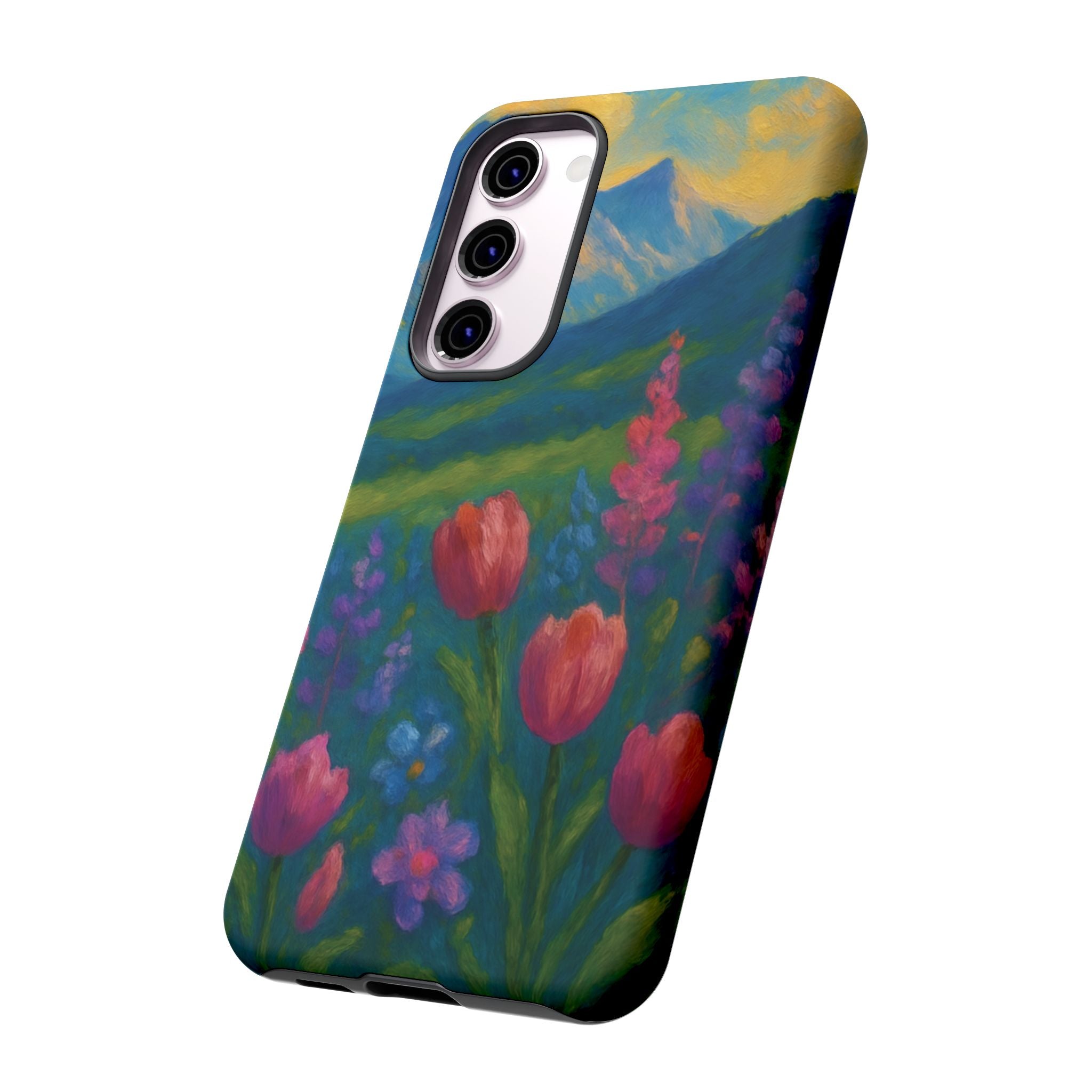 Mountains Wildflowers Phone Case | Vibrant Botanical Floral Design | Nature-Inspired Protective Cover for iPhone & Samsung | Trendy Aesthetic Gift Idea
