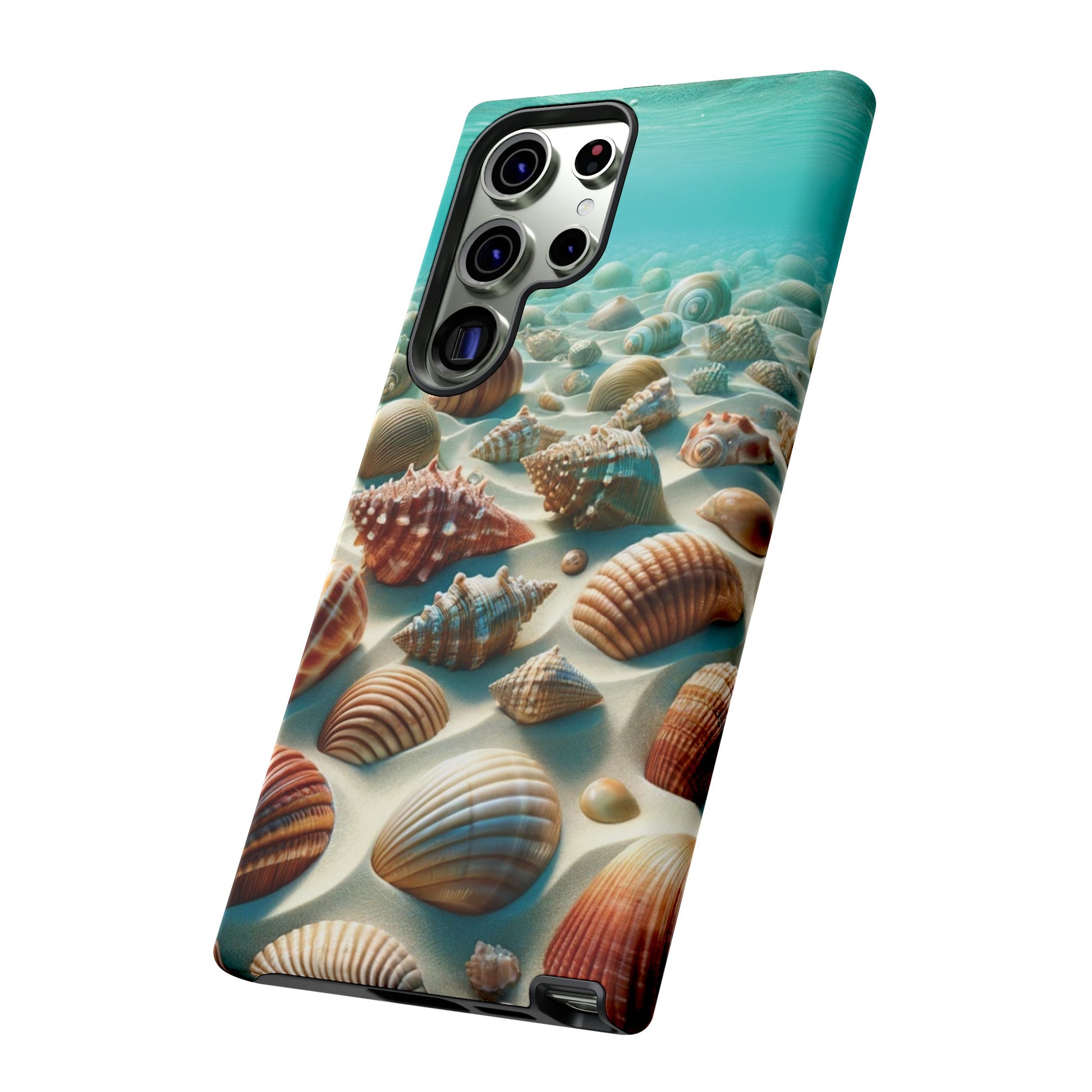 Plush Ocean Bliss Turquoise Seashell Ocean Beach View Protective Phone Case Gift for Her Phone 15, Samsung iPhone Samsung Gift for Her Case iPhone 15, Samsung iPhone Samsung Accessory Gift for Her.