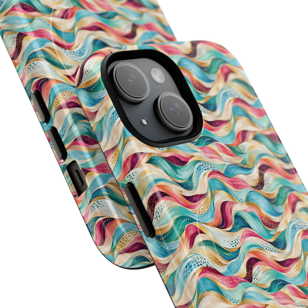 Colorful Wave MagSafe Tough Phone Case