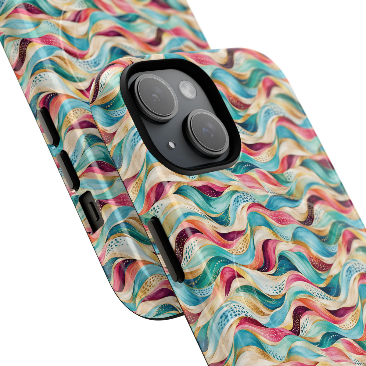 Colorful Wave MagSafe Tough Phone Case