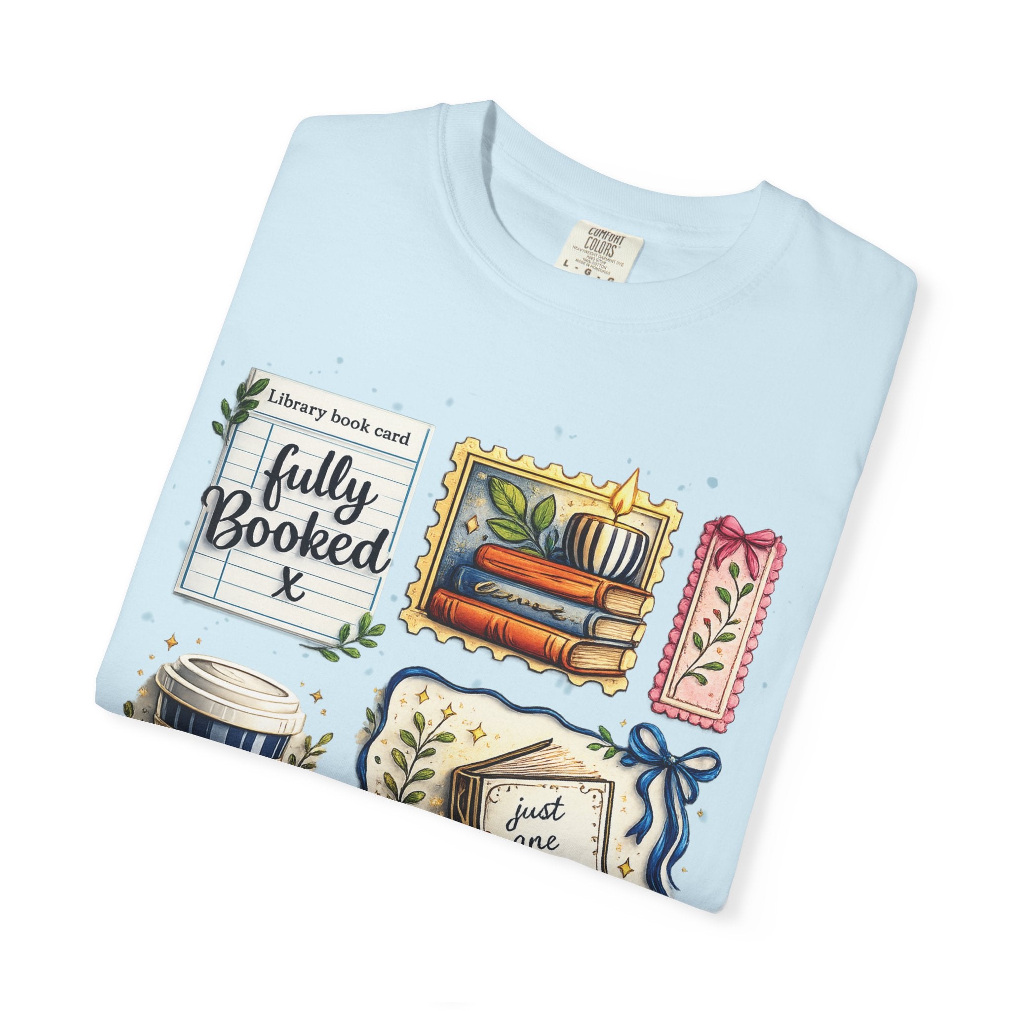T-shirt Comfort Colors "Just One More Chapter & Coffee" – Confortable pour les amoureux des livres