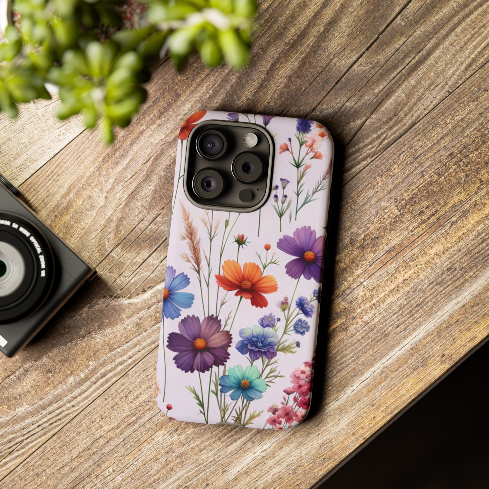 Lavender Wildflowers Protective Phone Case Gift for Her Phone 15, Samsung iPhone Samsung Gift for Her Case iPhone 15, Samsung iPhone Samsung Accessory Gift for Her.