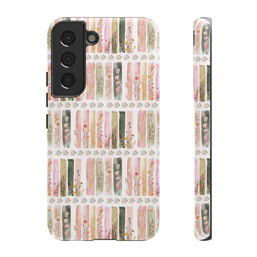 Pastel Brushstroke Floral Phone Case Soft Illusion Flower Design, Aesthetic Protective Cover, Feminine Style, Cute Gift for Her, Fits Most Models