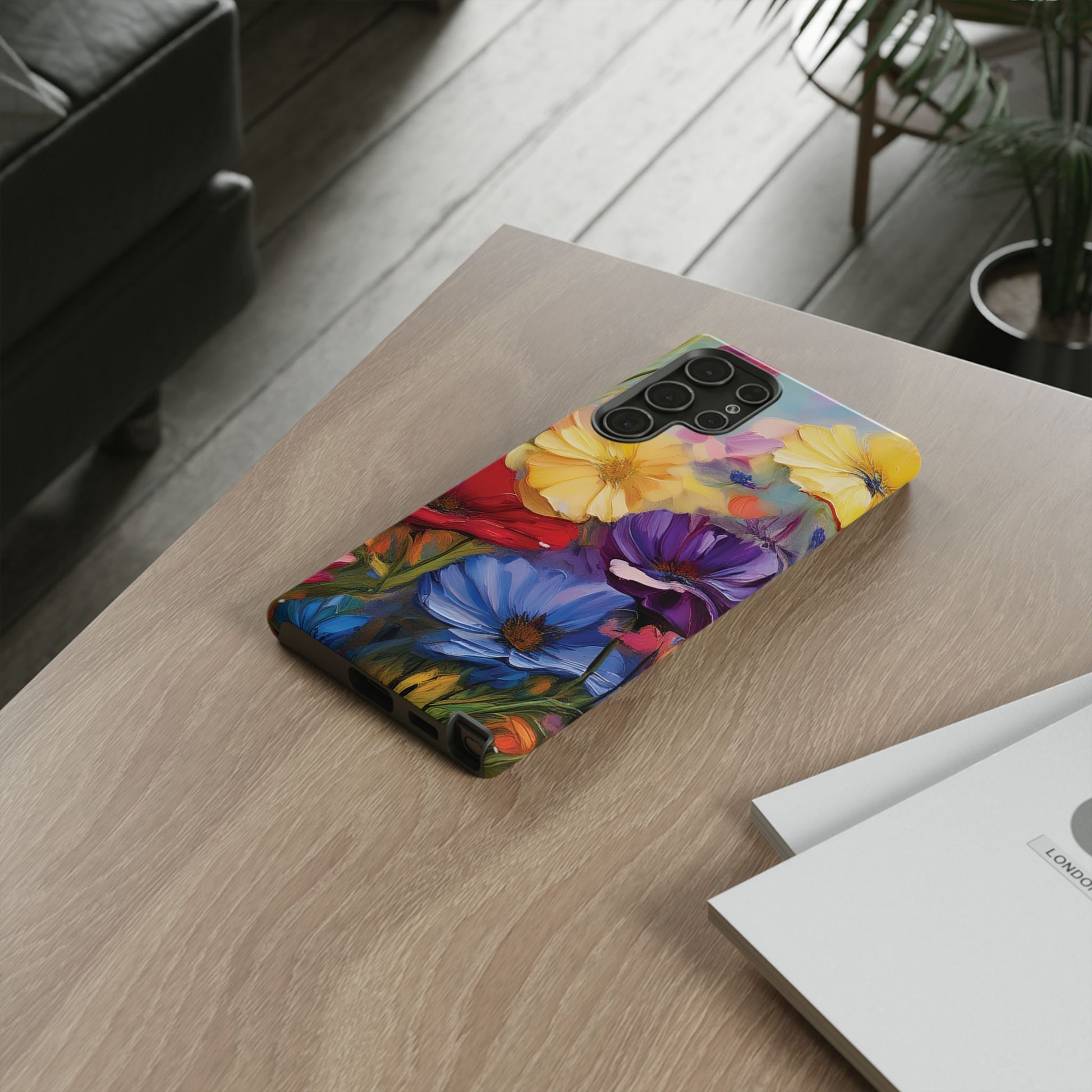 Bold Wildflower Phone Case Bright Hand-Painted Floral Art Vibrant Botanical Design for iPhone & Samsung | Trendy Nature Lover Gift Phone  Galaxy