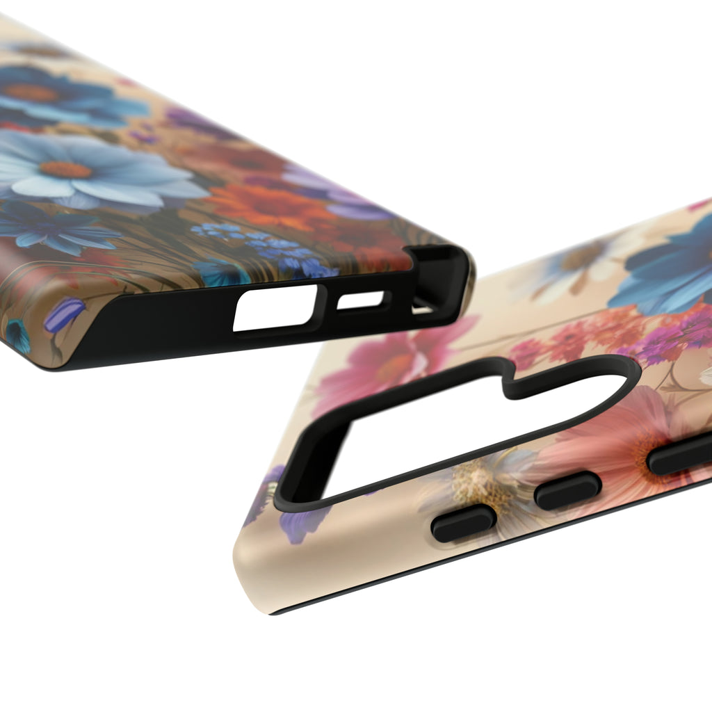 Best Phone Case Floral 3D Illusion Luxury Tough Case Floral Elegant Durable Stylish for Modern Devices iPhone 15, Samsung iPhone Samsung Accessory Gift for Her.