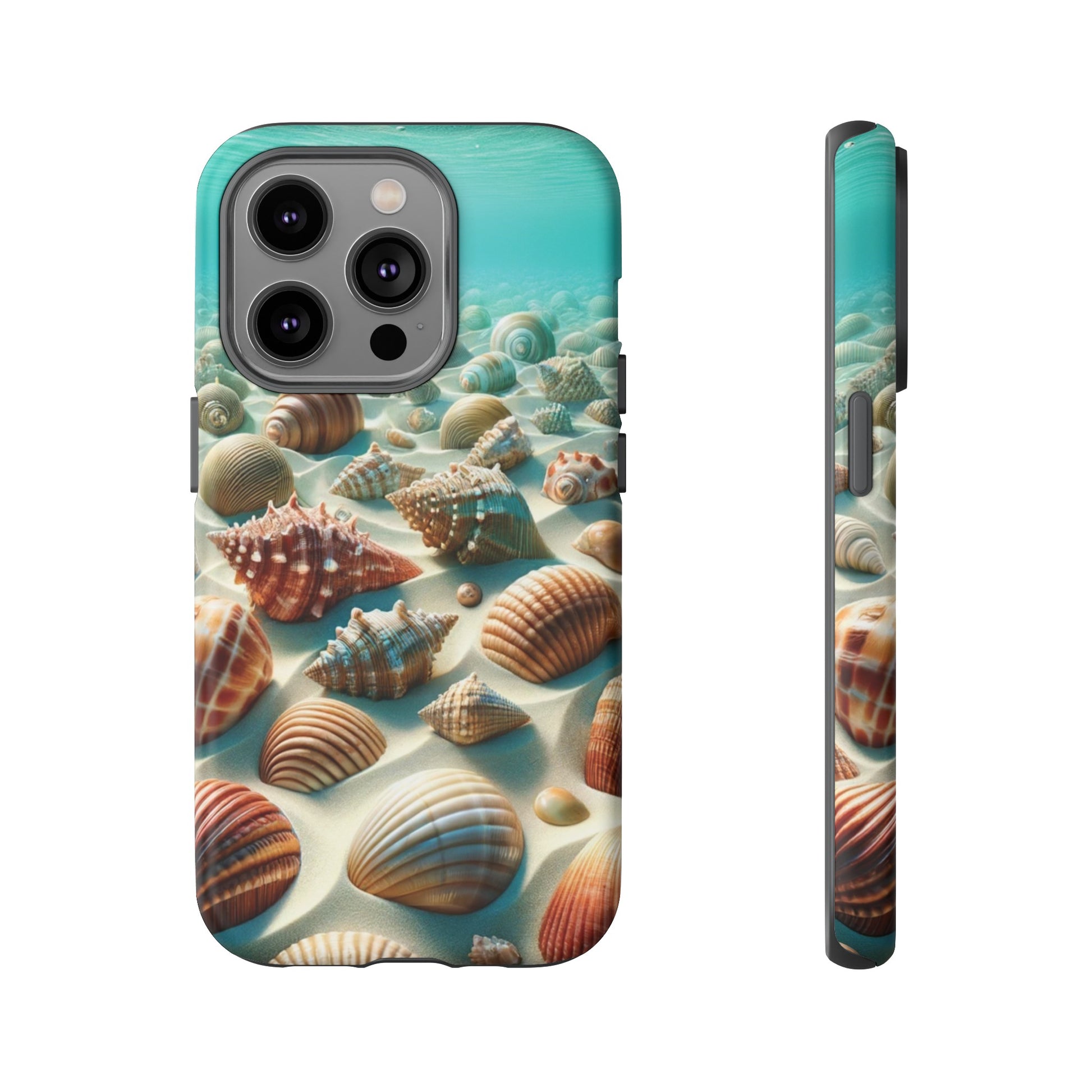 Plush Ocean Bliss Turquoise Seashell Ocean Beach View Protective Phone Case Gift for Her Phone 15, Samsung iPhone Samsung Gift for Her Case iPhone 15, Samsung iPhone Samsung Accessory Gift for Her.