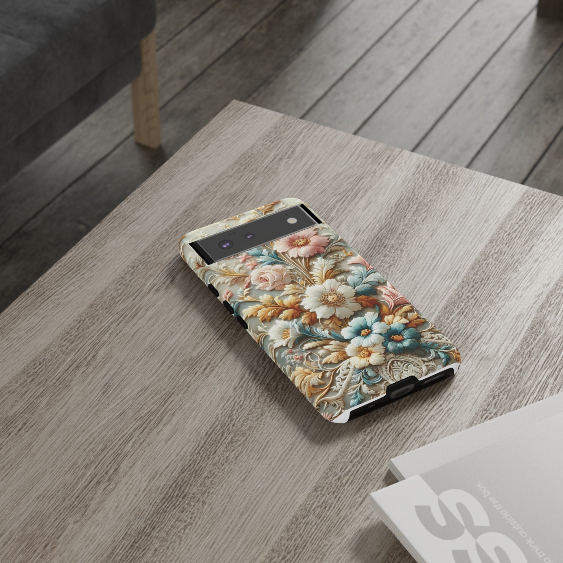 3D Elegant Faux Flowers Phone Case Stylish & Durable for iPhone Samsung Gift iPhone 15, 14, 13 Samsung Pixel Gift for Mom Accessory Gift for Her