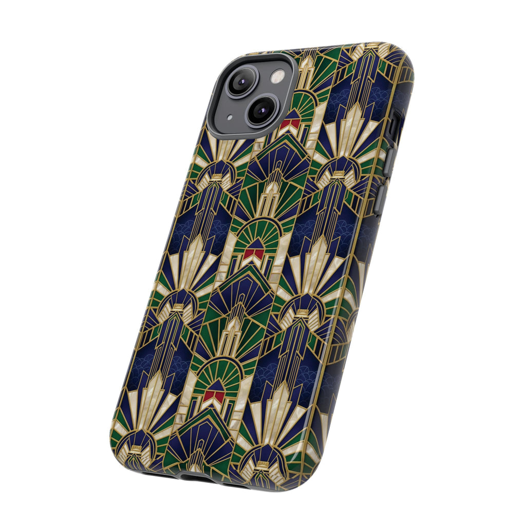 Navy & Gold Art Deco Phone Case — Imperial Art Deco Tough Case
