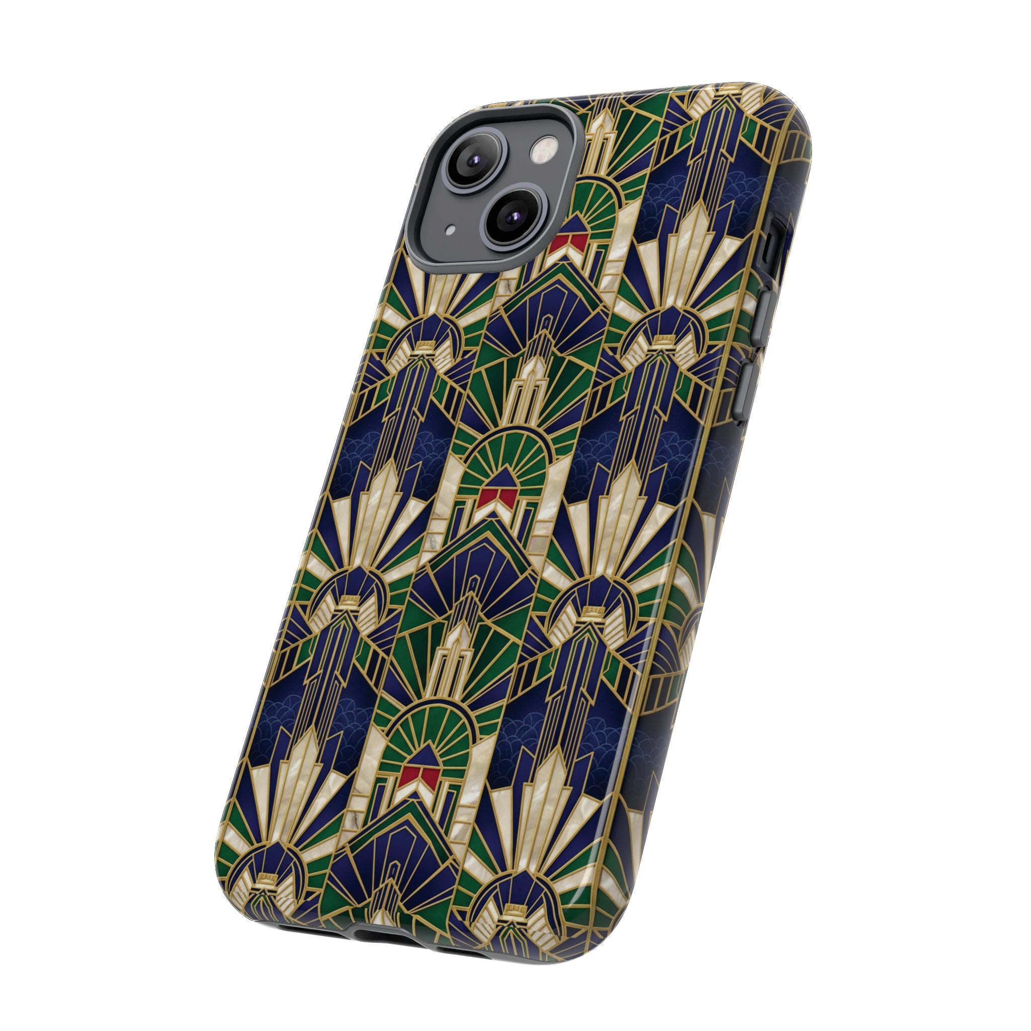 Navy & Gold Art Deco Phone Case — Imperial Art Deco Tough Case