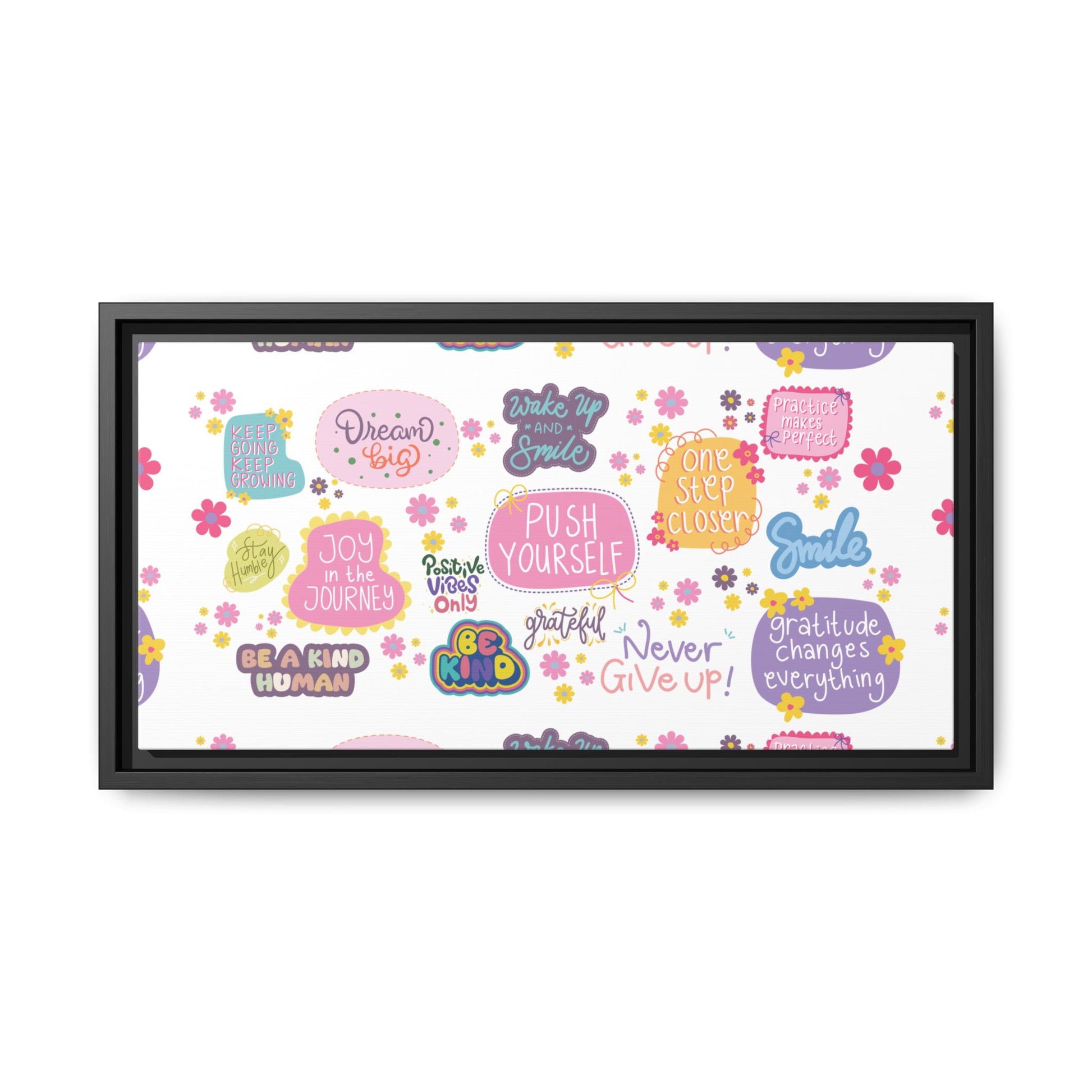 Good Vibes Only Canvas Wall Art – Ready‑to‑Hang Motivational Quote Picture, Positive Affirmation Home & Office Décor, Uplifting Gift Idea Bedroom, or Office Décor Gift for Mom