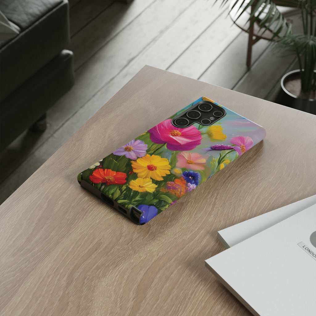 Vibrant Wildflower Painting Phone Case Hand-Painted Floral Art Design | Bright Nature-Inspired Cover | Perfect Gift for Flower Lovers iPhone & Galaxy