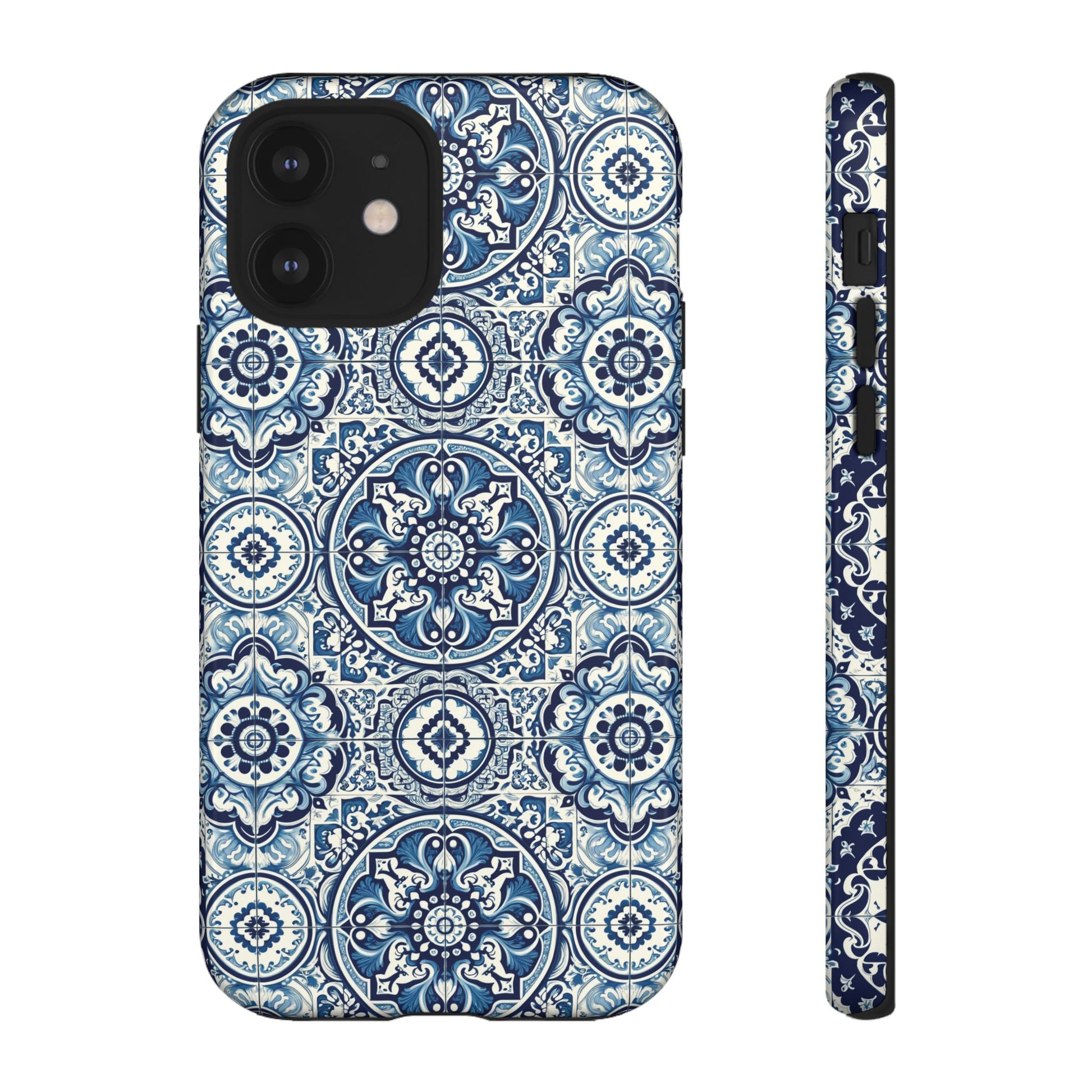 Azulejo Tile Phone Case Elegant Mediterranean Blue Porcelain Design iPhone 17, 16, 15, Samsung iPhone Samsung Accessory Gift for Her