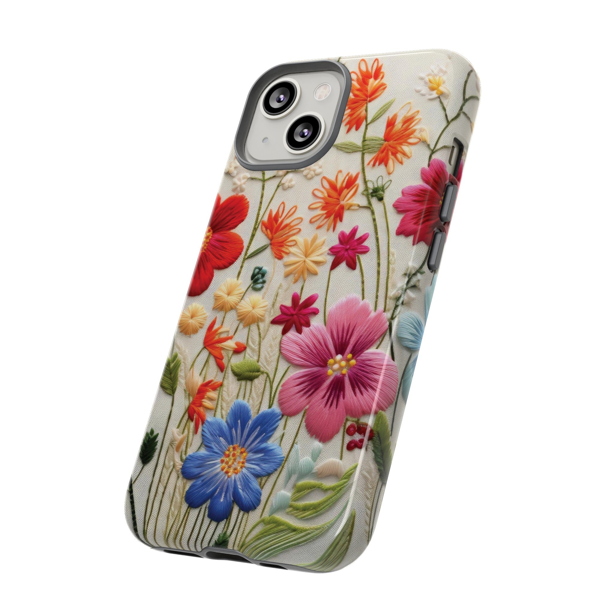 3D Floral Phone Case Elegant Faux Flower Durable for iPhone Samsung Smartphone iPhone 15, 14, 13 Samsung Gift for Mom