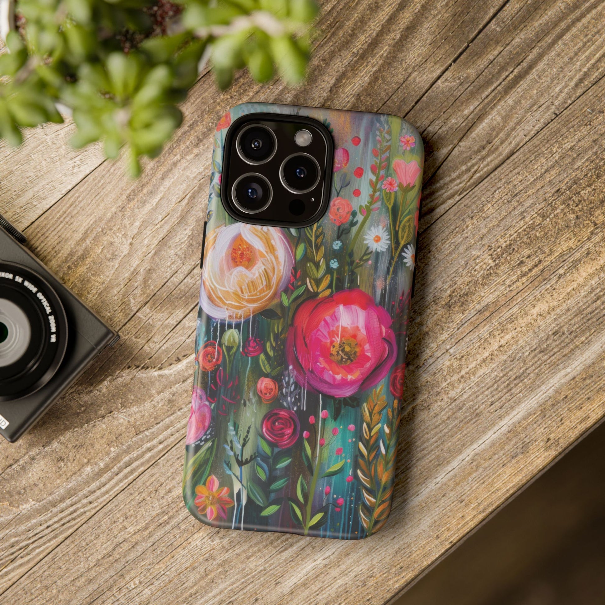 Watercolor Boho Floral Phone Case for iPhone 16 15 14 13 12  21 23 Samsung, and Pixel | Stylish Protective Cover Gift for Her Perfect for Floral Lover - MRSBYVALLE