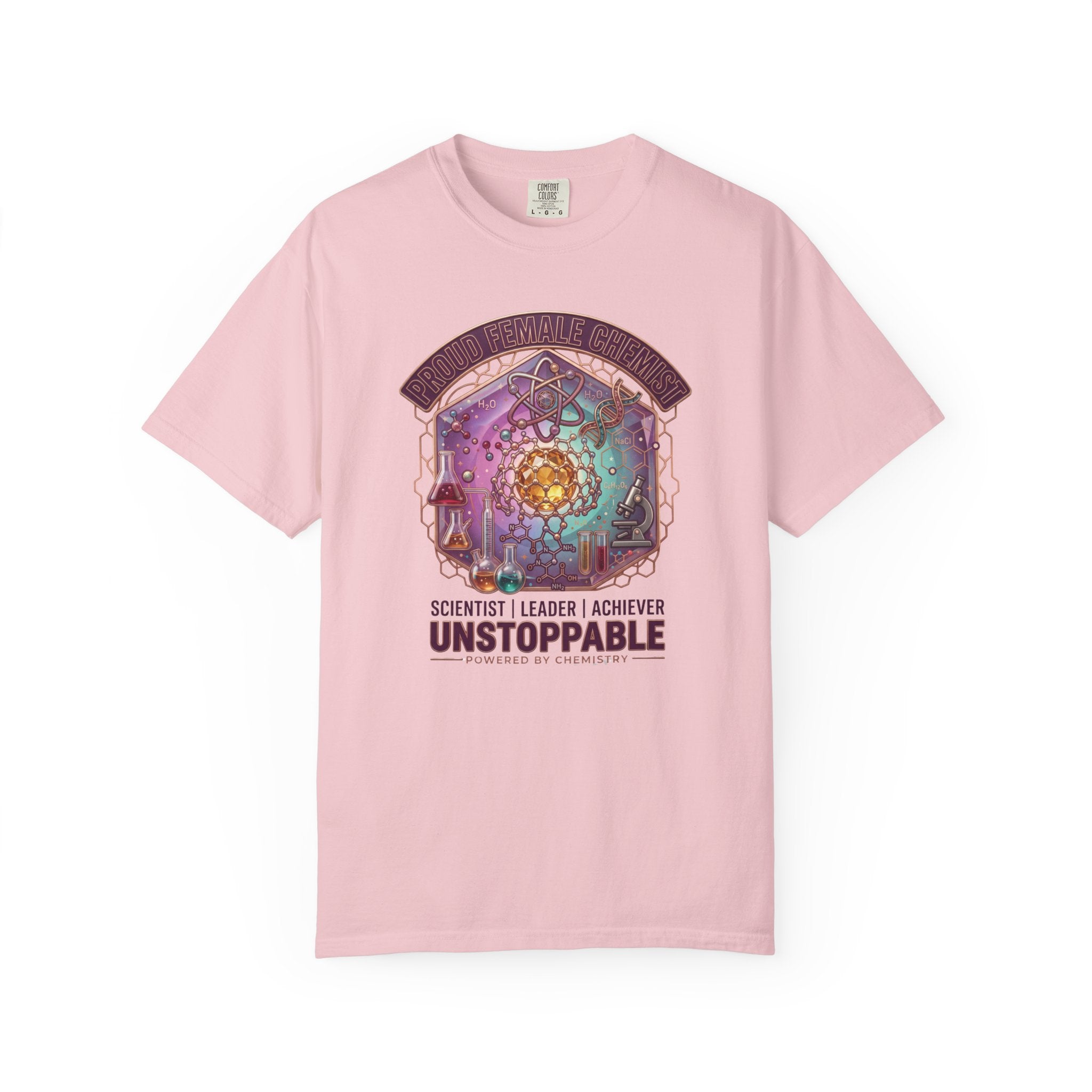 T-Shirt 'Unstoppable' Scientist Leader Achiever Graphic Tee Proud Chemist. Scientist. Leader. Unstoppable. STEM Graphic Tee