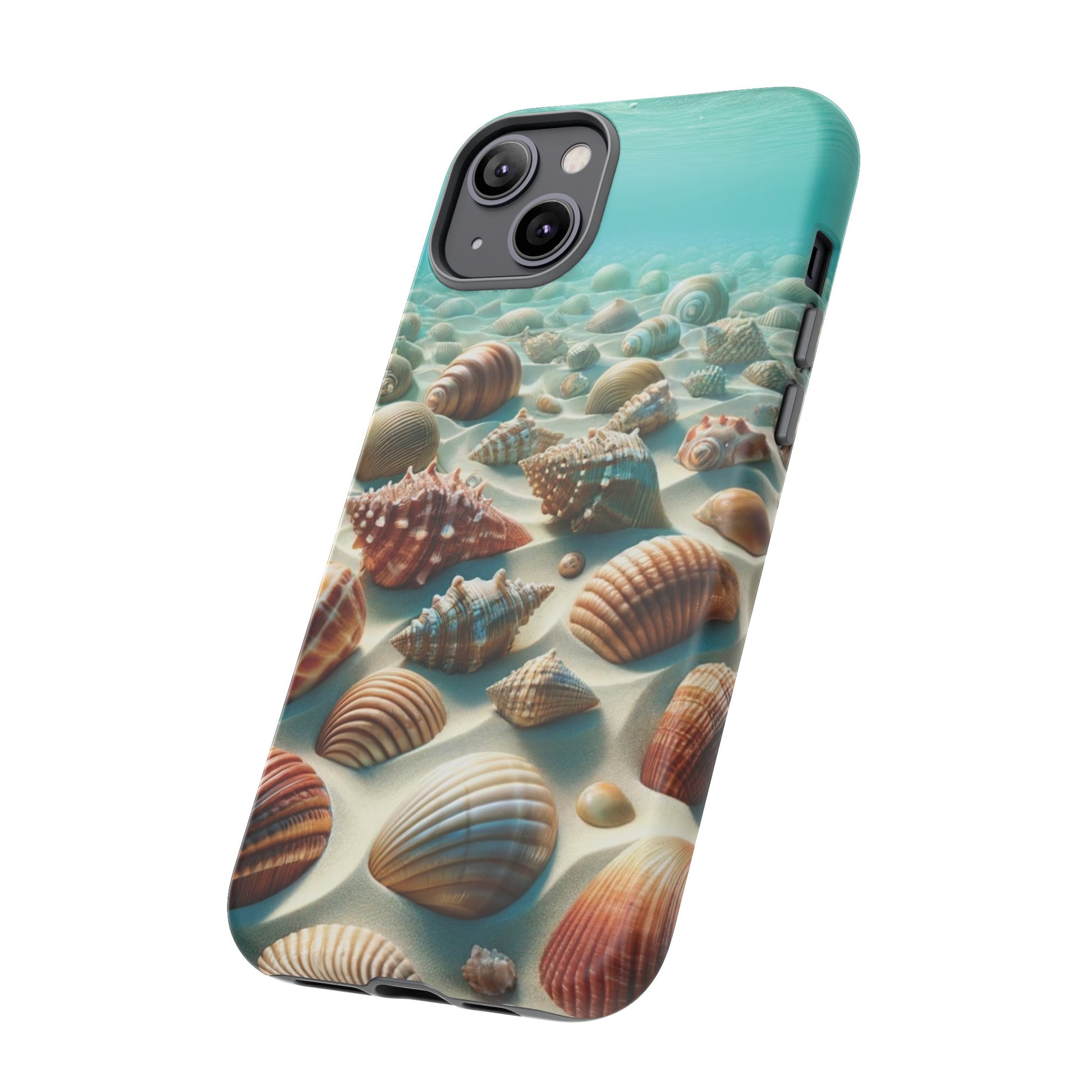 Plush Ocean Bliss Turquoise Seashell Ocean Beach View Protective Phone Case Gift for Her Phone 15, Samsung iPhone Samsung Gift for Her Case iPhone 15, Samsung iPhone Samsung Accessory Gift for Her.