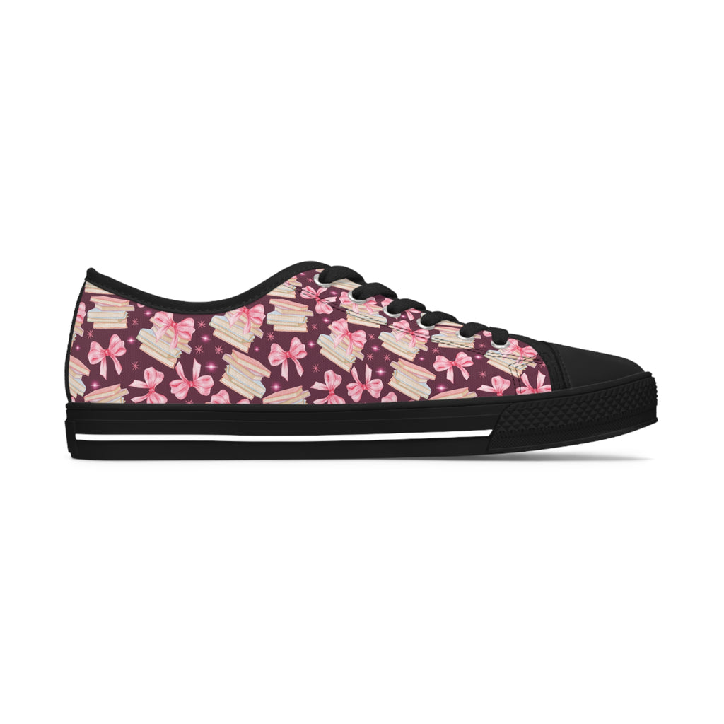 Coquette Pink Bows & Books Sneakers Step Out in Style with Stunning USA Symbol! Perfect for Everyday Wear and Proud Americans. Durable, High-Quality Footwear Everyday Activities - MRSBYVALLE