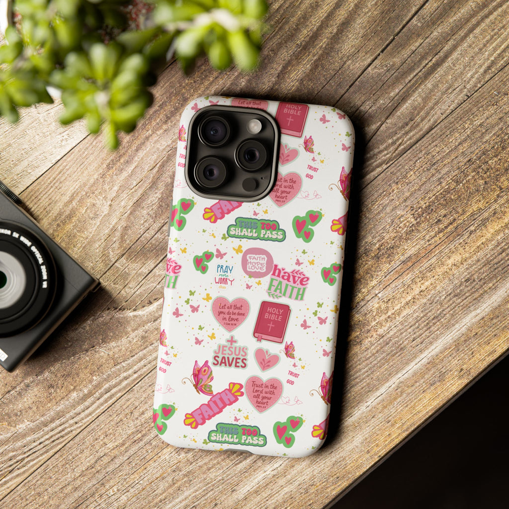 Carry Your Faith Everywhere | Christian Tough Phone Case with Bible Verse or Affirmation | Protective, Inspirational Gift for Christians