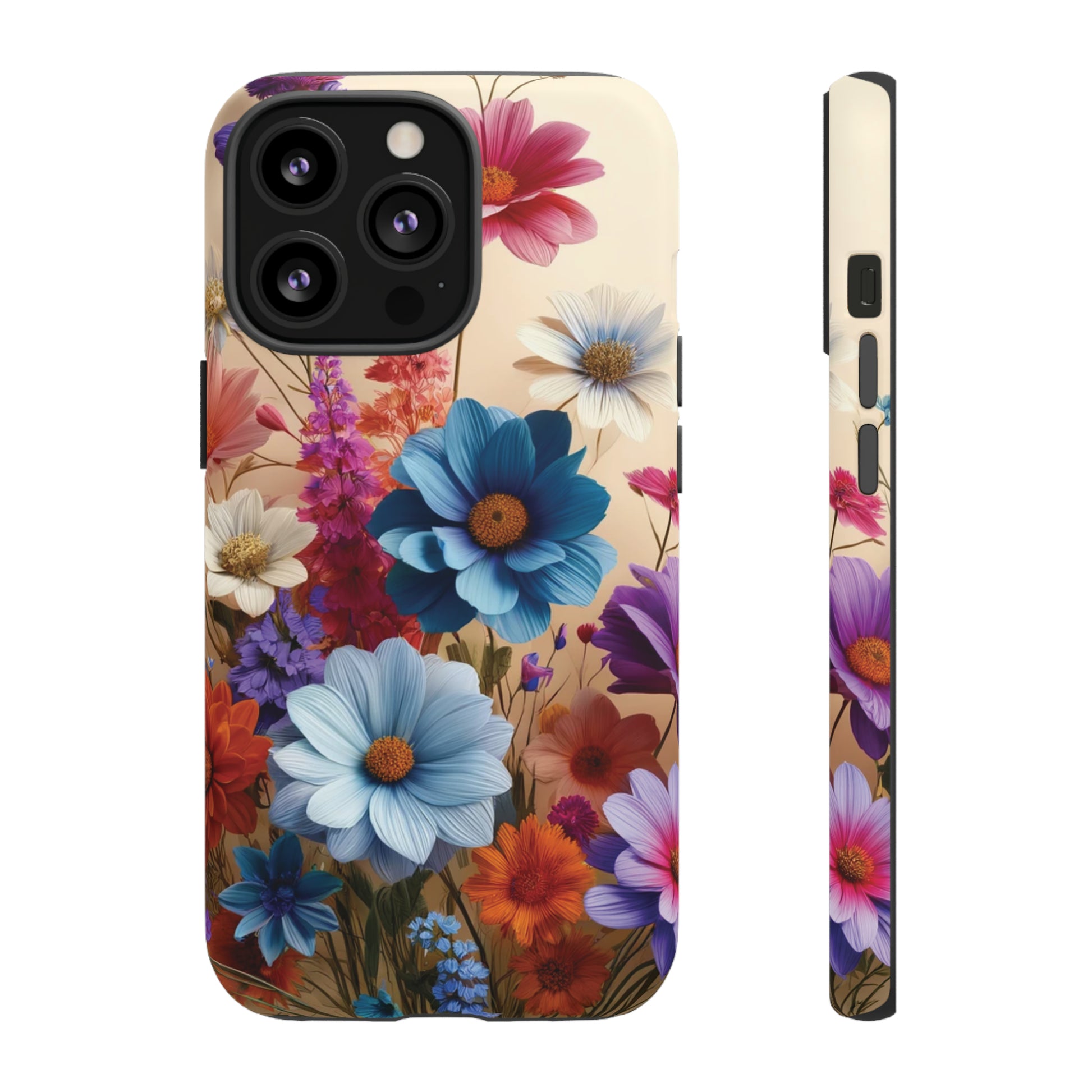 Best Phone Case Floral 3D Illusion Luxury Tough Case Floral Elegant Durable Stylish for Modern Devices iPhone 15, Samsung iPhone Samsung Accessory Gift for Her.