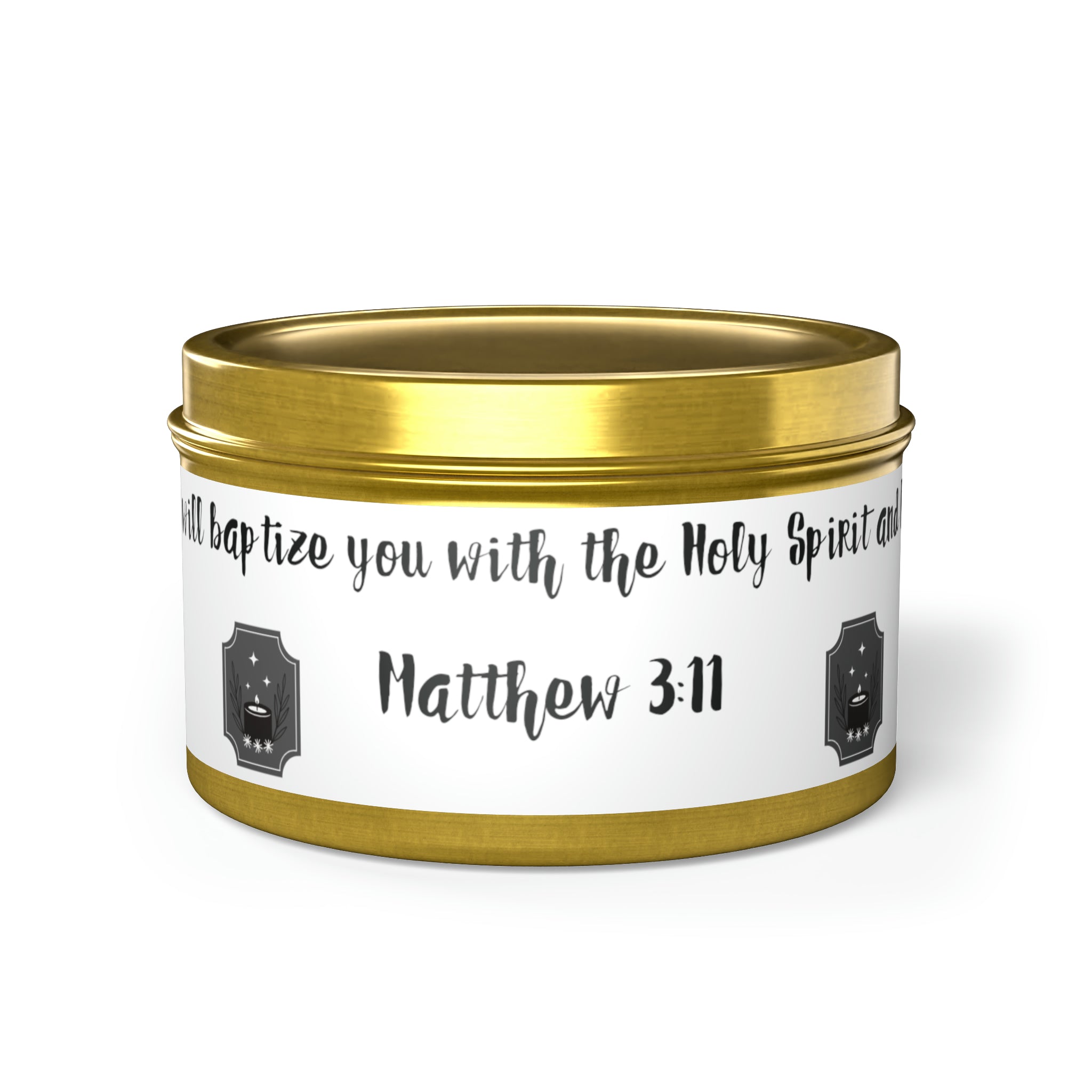 New House Sacred Light Divine Verse Tin Candles Embrace Peace with 4oz/8oz Coconut Soy Wax, Hand-Poured in USA. Lead-Free Wick, 20-40hr Burn. Evergreen, Vanilla, More Spiritual Ambiance Awaits Pure Harmony Grace..