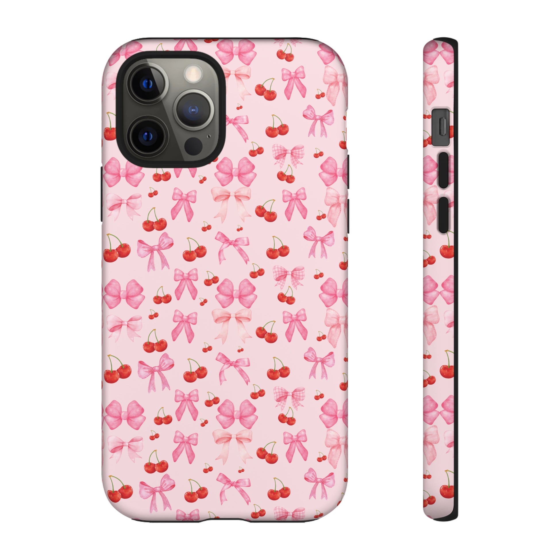 Coquette phone case Cherry Coquette Ribbon Bow iPhone Case Fruity, Girly Gift for Her Phone 15, Samsung iPhone Samsung Gift for Her Case iPhone 15, Samsung iPhone Samsung Accessory Gift for Her.