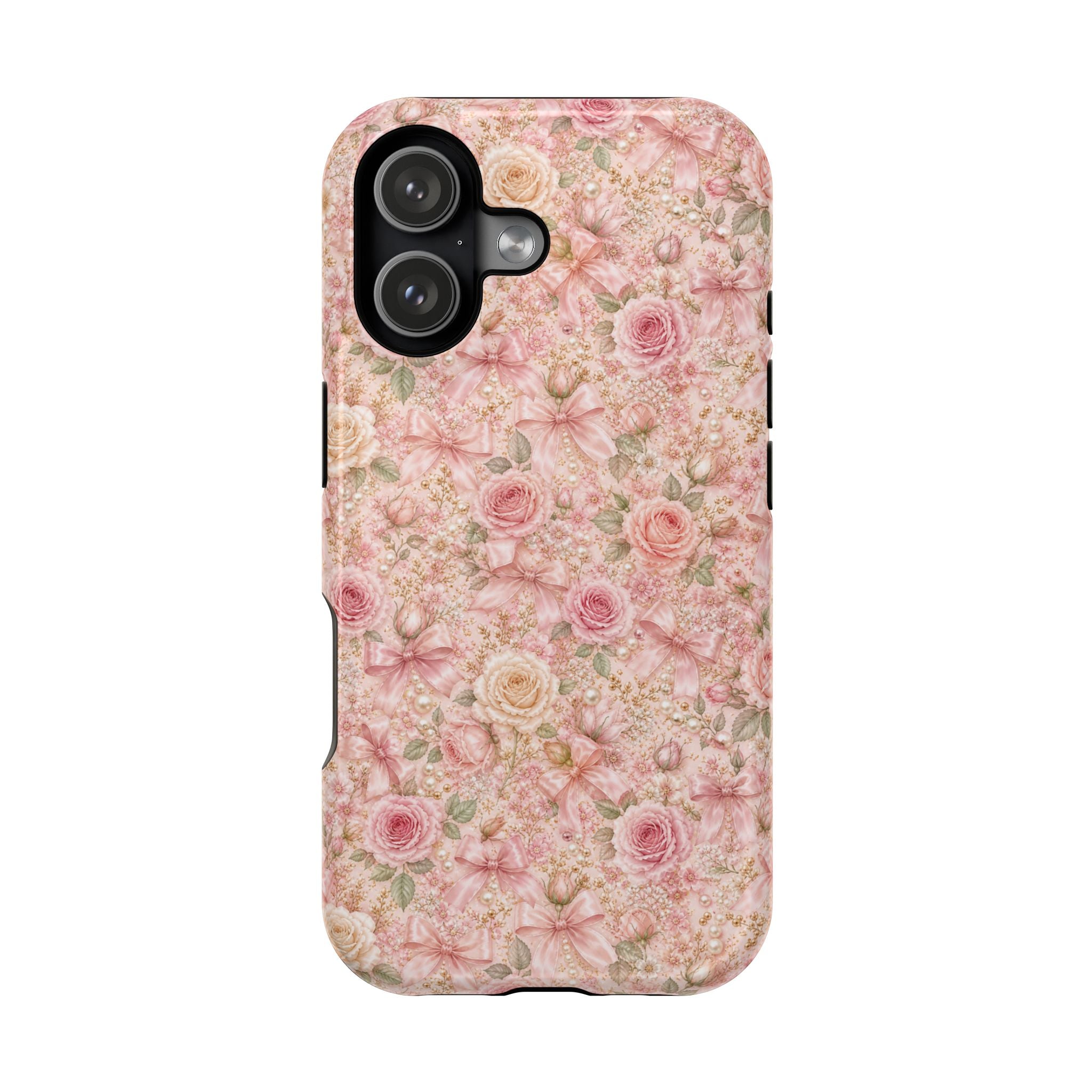 Floral Rose Pattern Magnetic Impact-Resistant Phone Case iPhone and Samsung