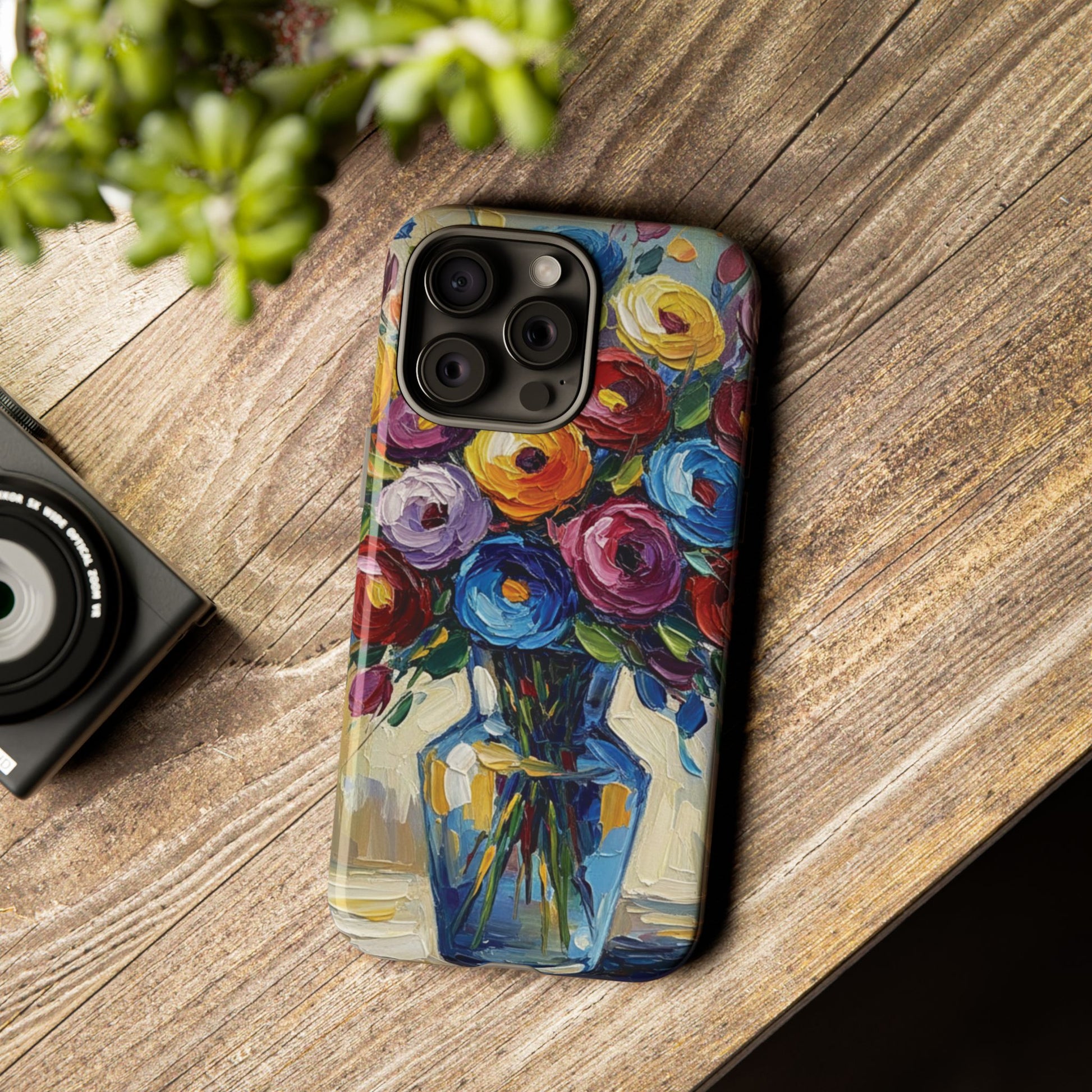 Floral Luxury Oil Painting Illusion Tough Case — Floral Art Phone Case for Art Lovers