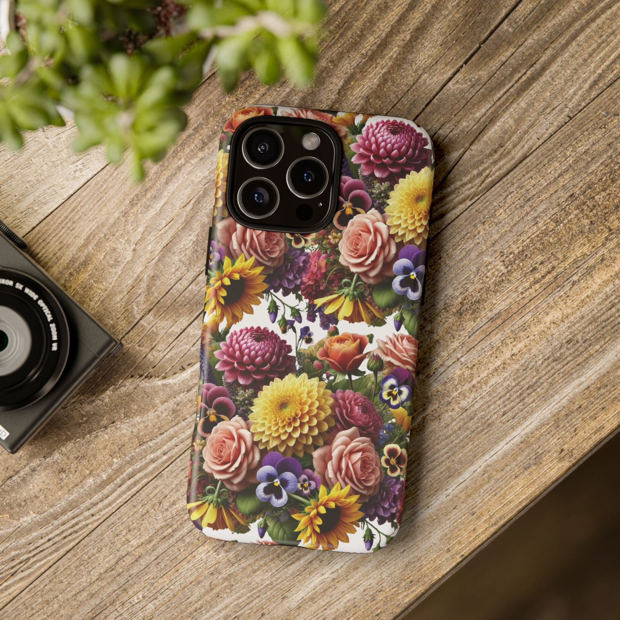 Floral Fall Phone Case for iPhone 16 15 14 13 12  21 23 Samsung, and Pixel | Stylish Protective Cover Gift for Her Perfect for Floral Lover