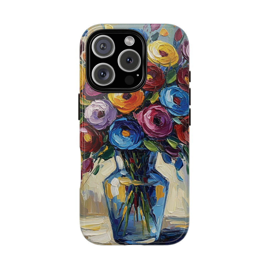 Floral Luxury Oil Painting Illusion Tough Case — Floral Art Phone Case for Art Lovers