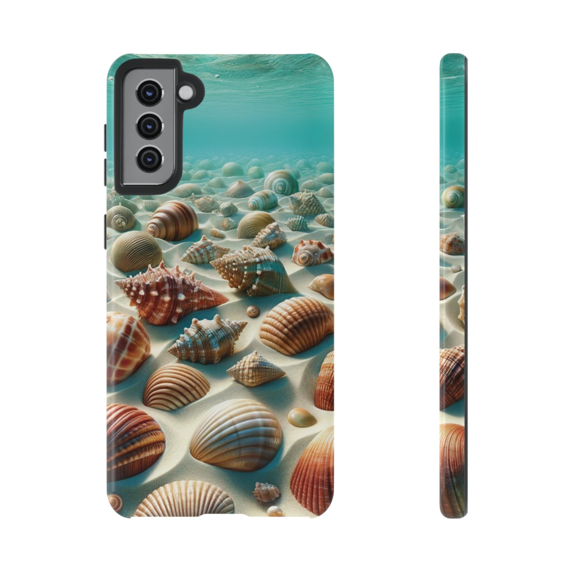 Plush Ocean Bliss Turquoise Seashell Ocean Beach View Protective Phone Case Gift for Her Phone 15, Samsung iPhone Samsung Gift for Her Case iPhone 15, Samsung iPhone Samsung Accessory Gift for Her.
