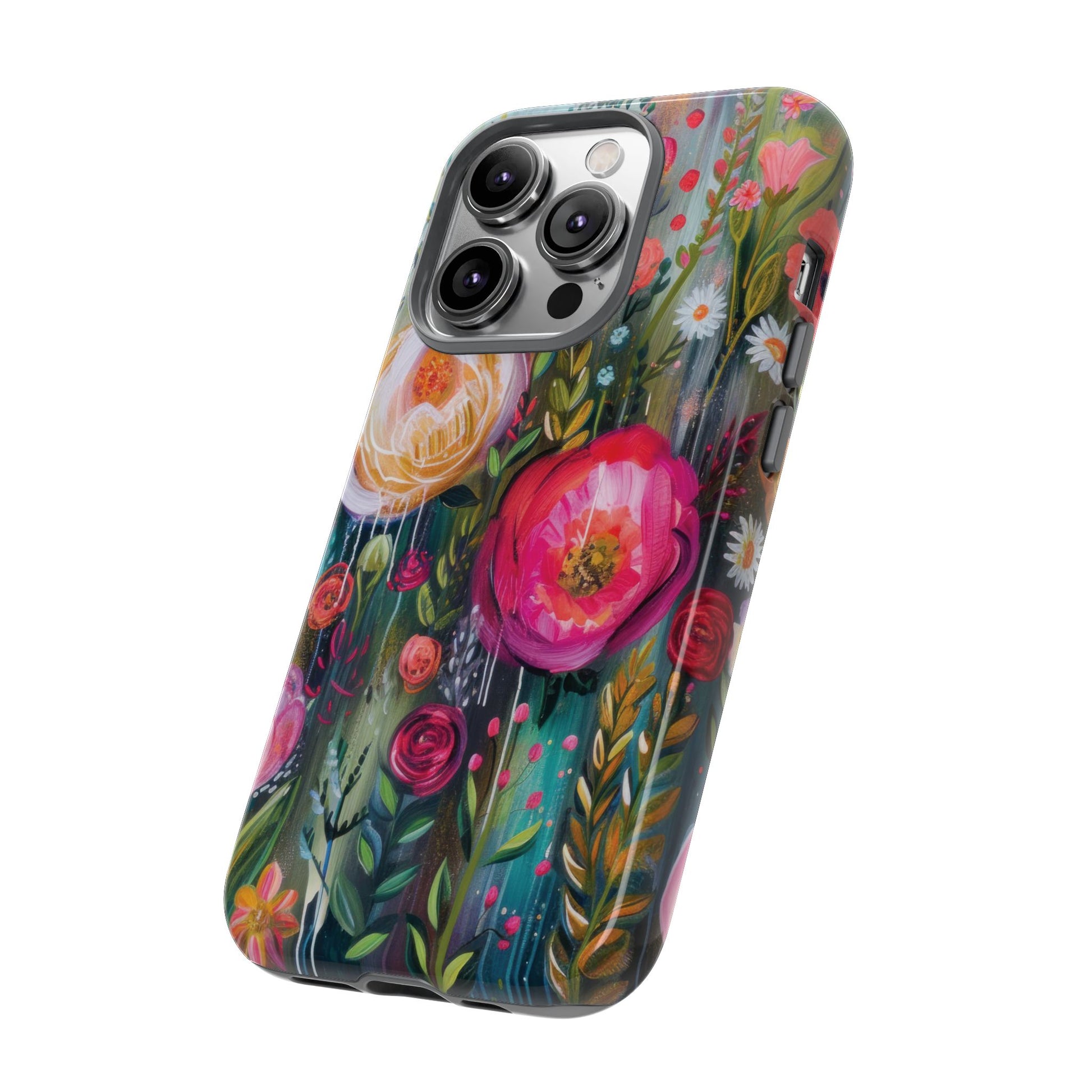 Watercolor Boho Floral Phone Case for iPhone 16 15 14 13 12  21 23 Samsung, and Pixel | Stylish Protective Cover Gift for Her Perfect for Floral Lover