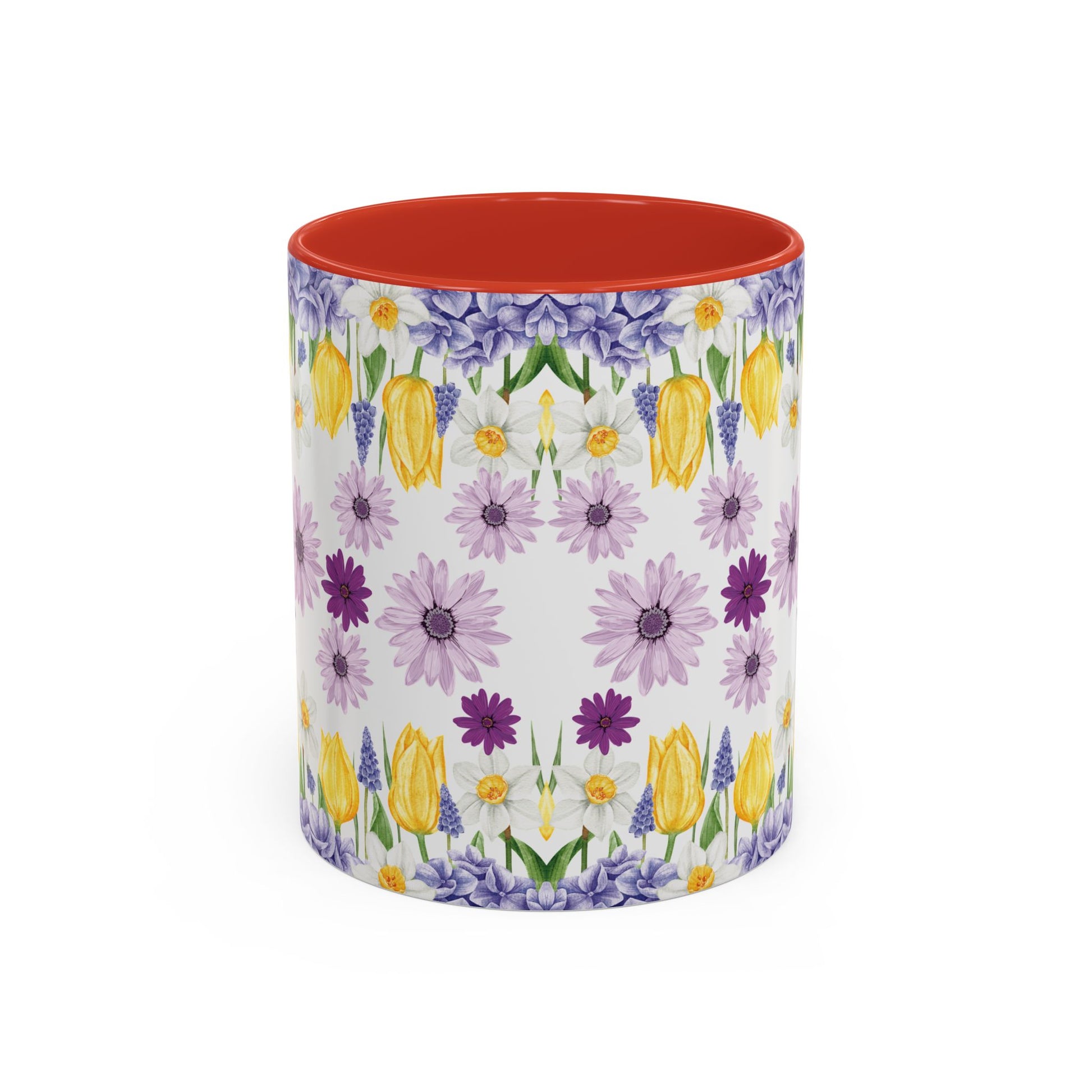 Botanical Floral Mug  Lavender & Yellow Flowers, Ceramic 11oz & 15oz Cup, Ideal Gift for Coffee Lovers, Mother's Day, or Cozy Spring Mornings