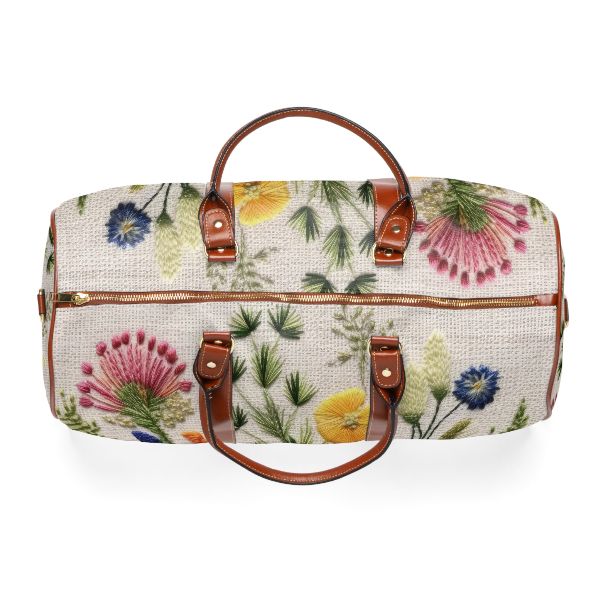 Waterproof Travel Bag with 3D Illusion Boho Wildflower Design Stylish and Durable Luggage for Weekend Getaways, Gym, and Travel - Spacious, Lightweight, and Perfect for Adventurers - MRSBYVALLE