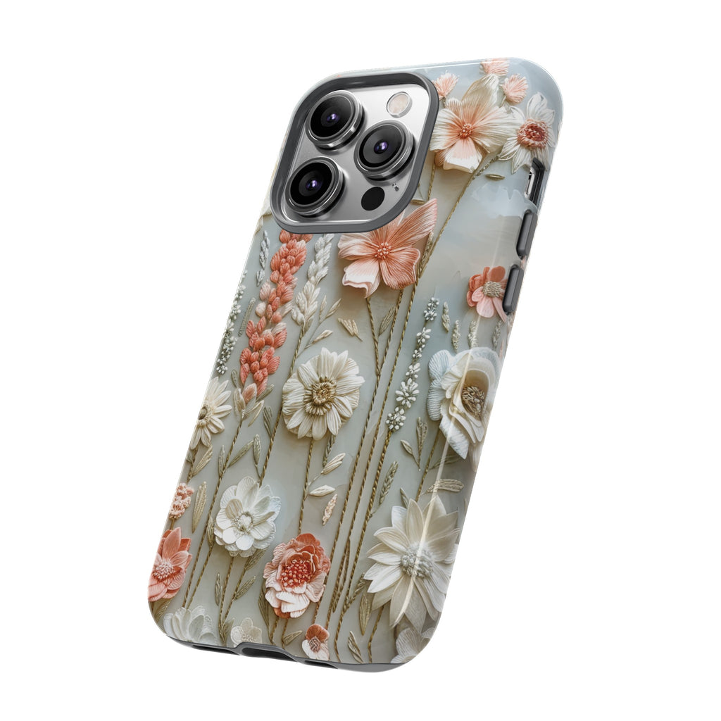 Pastel Wildflowers Protective Phone Case Gift for Her Phone 15, Samsung iPhone Samsung Gift for Her Case iPhone 15, Samsung iPhone Samsung Accessory Gift for Her
