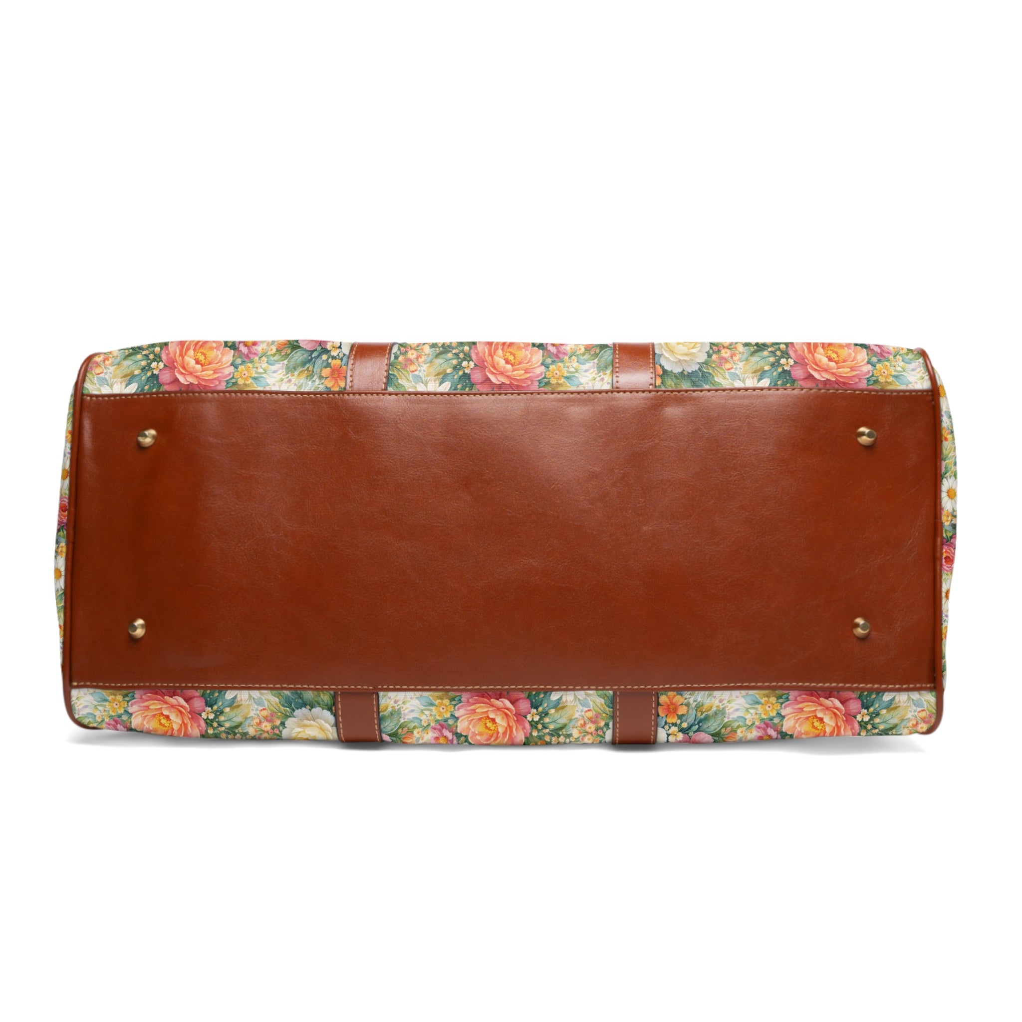 Sac de voyage étanche — Jardin botanique luxuriant et sauvage rose et jaune