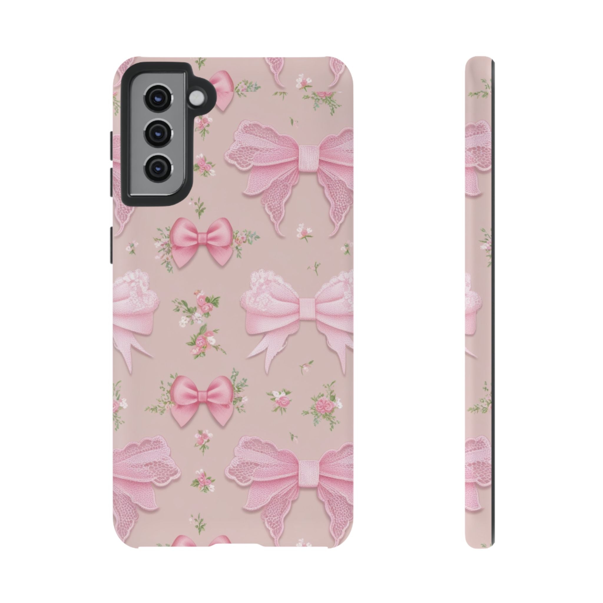 Luxury Pink Bow Phone Case – Cute & Protective Cover for iPhone & Samsung Gift for Her