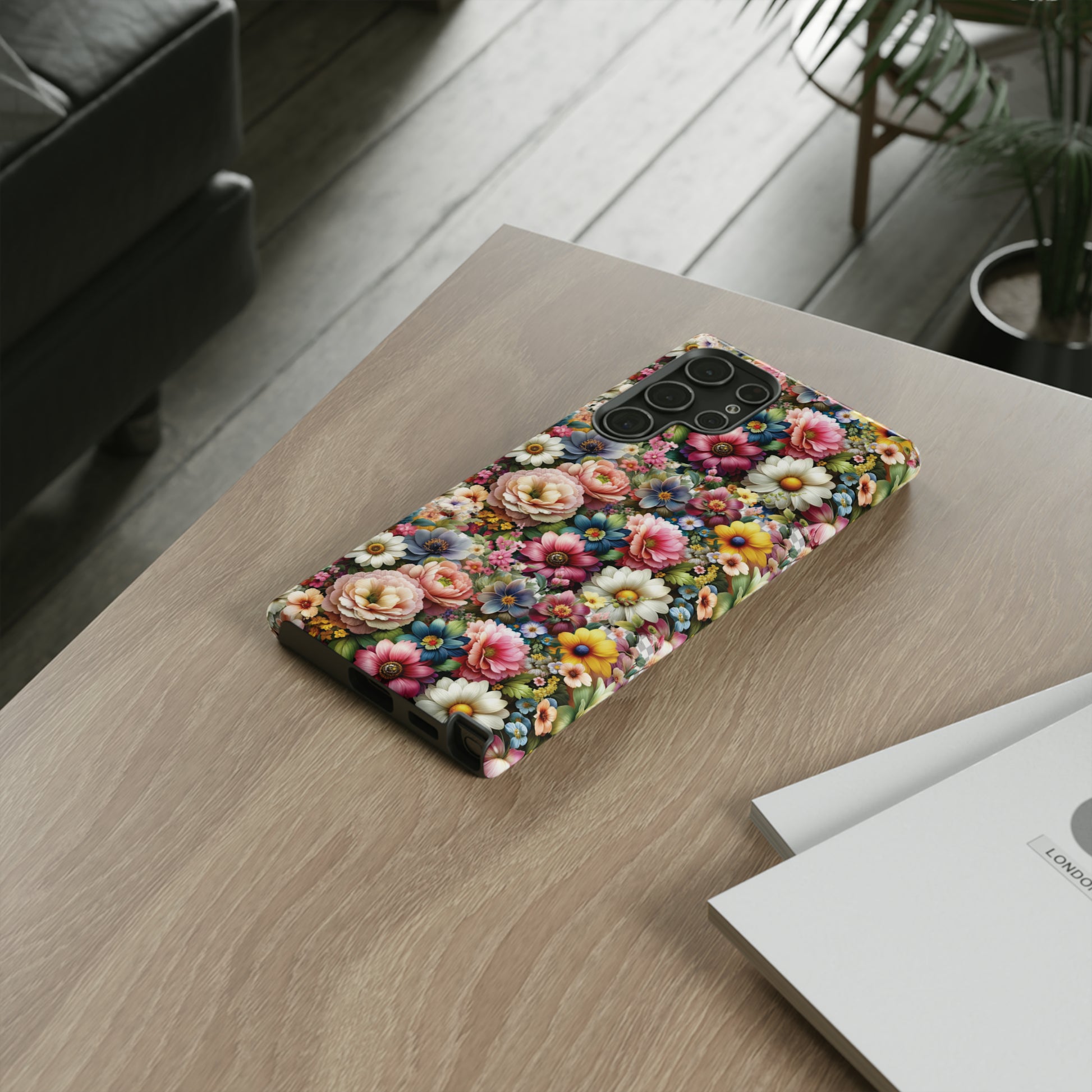 Floral Luxury Phone Tough Case Floral Elegant Durable Stylish for Modern Devices iPhone 15, Samsung iPhone Samsung Accessory Gift for Her.